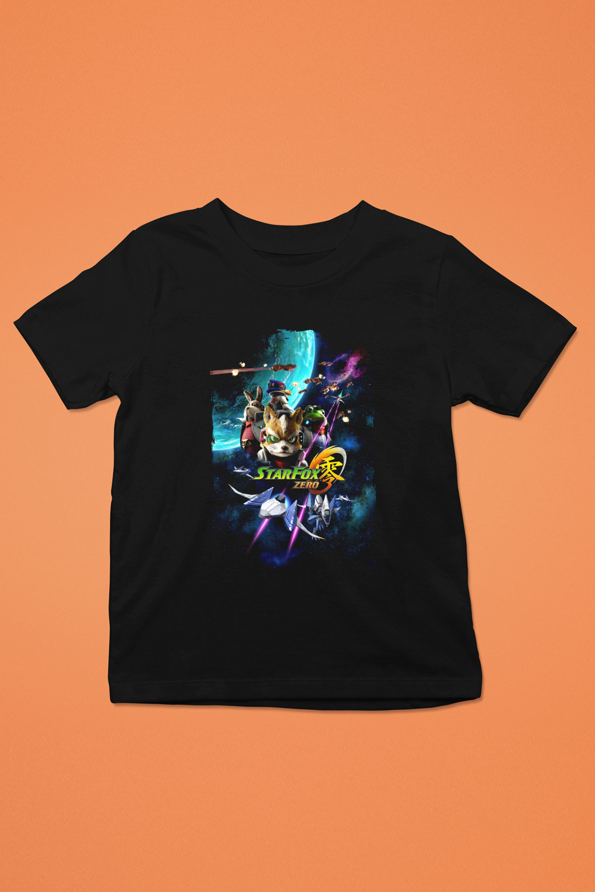 Star Fox Siyah Unisex Çocuk Tişört