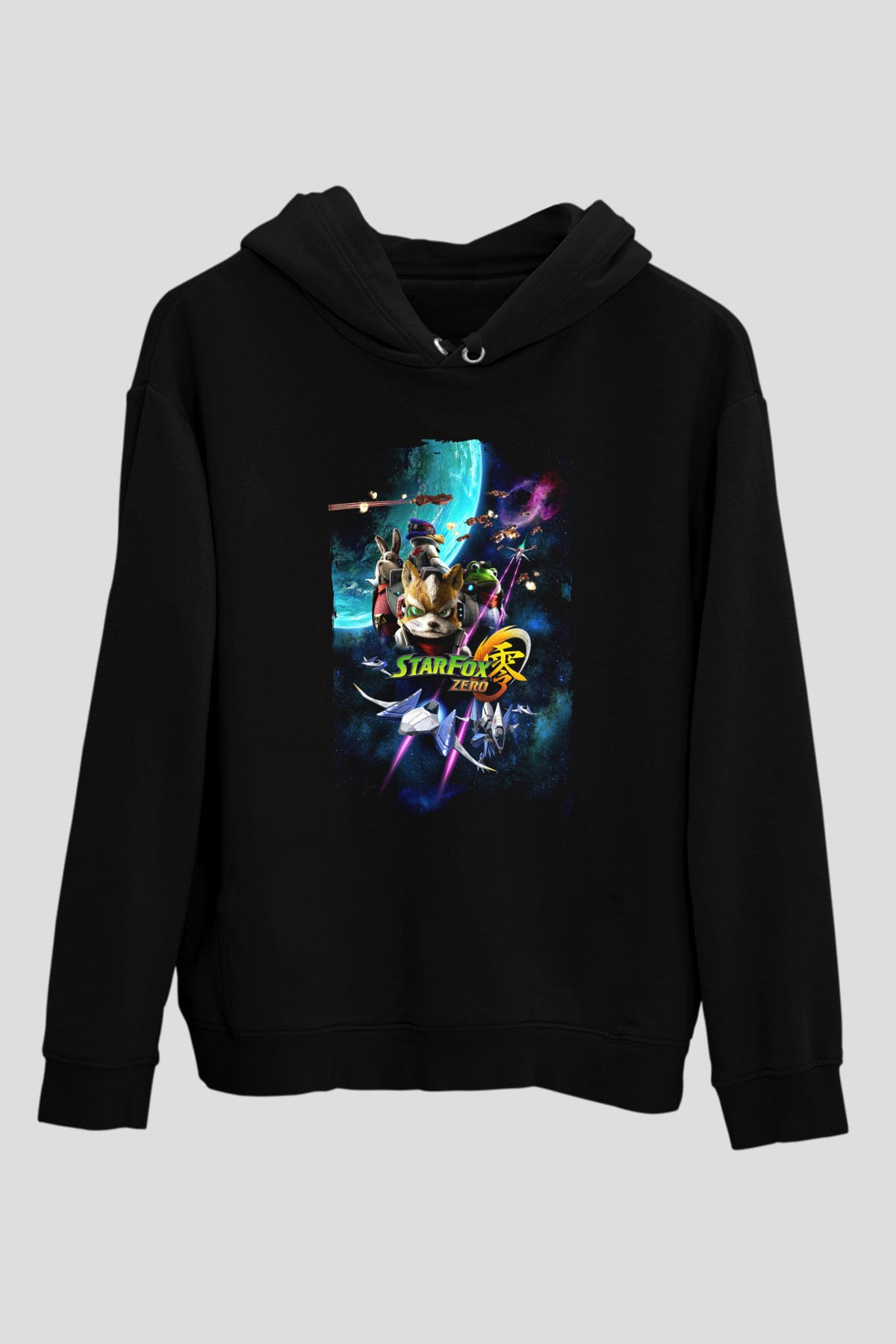 Star Fox Siyah Unisex Hoodie