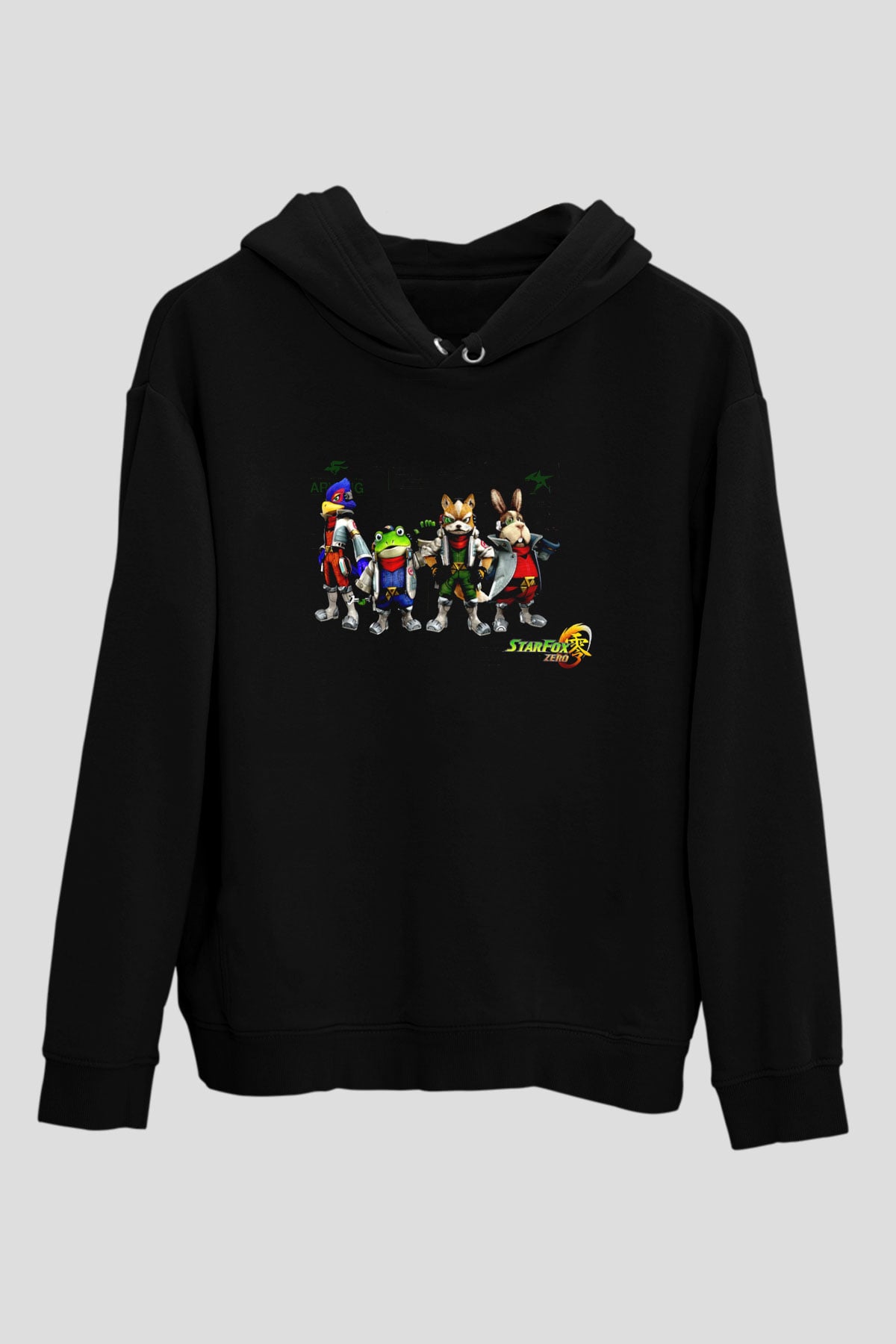 Star Fox Siyah Unisex Hoodie