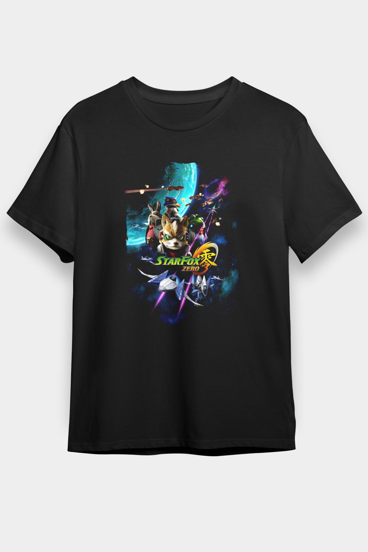 Star Fox Siyah Unisex Tişört T-Shirt