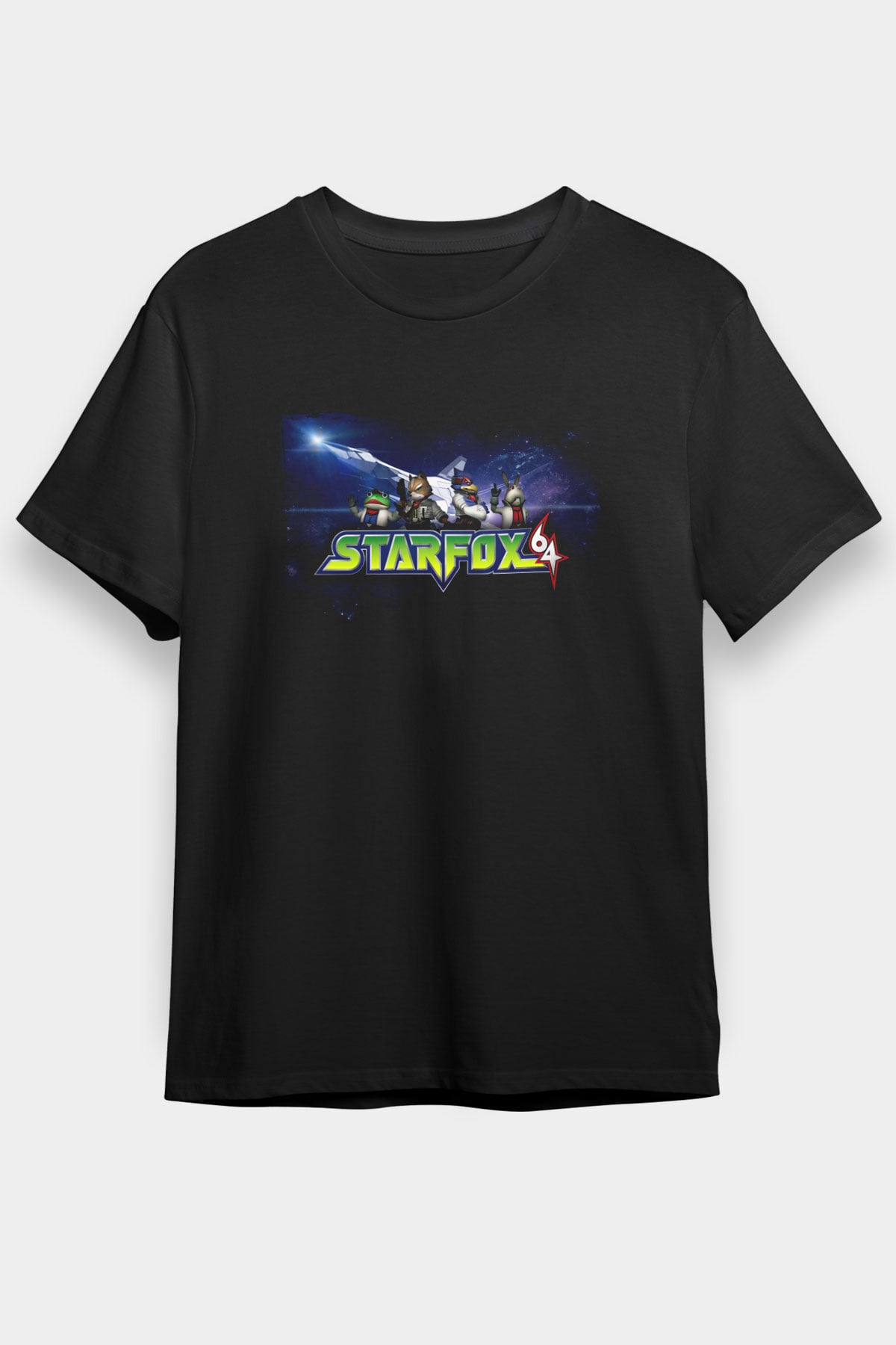 Star Fox Siyah Unisex Tişört T-Shirt