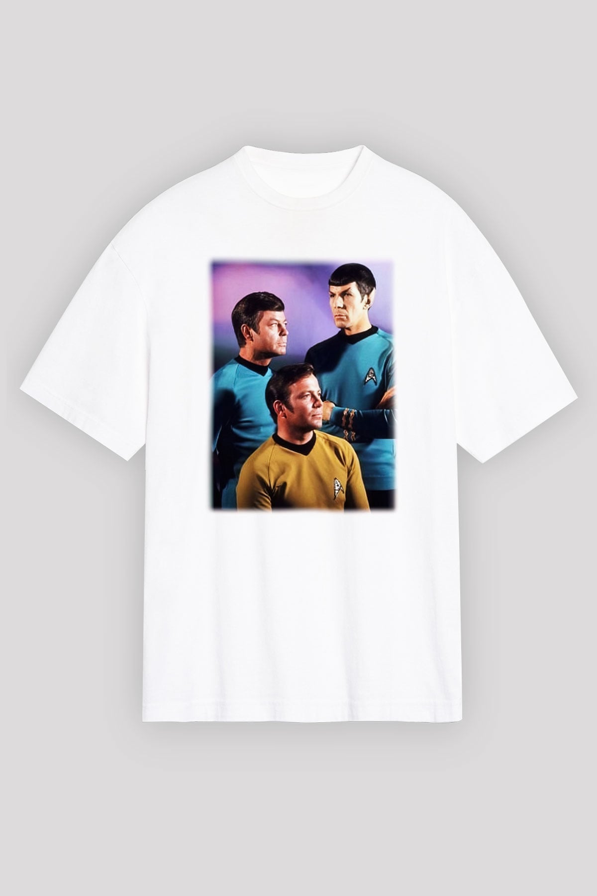 Star Trek Beyaz Unisex Oversize Tişört T-Shirt