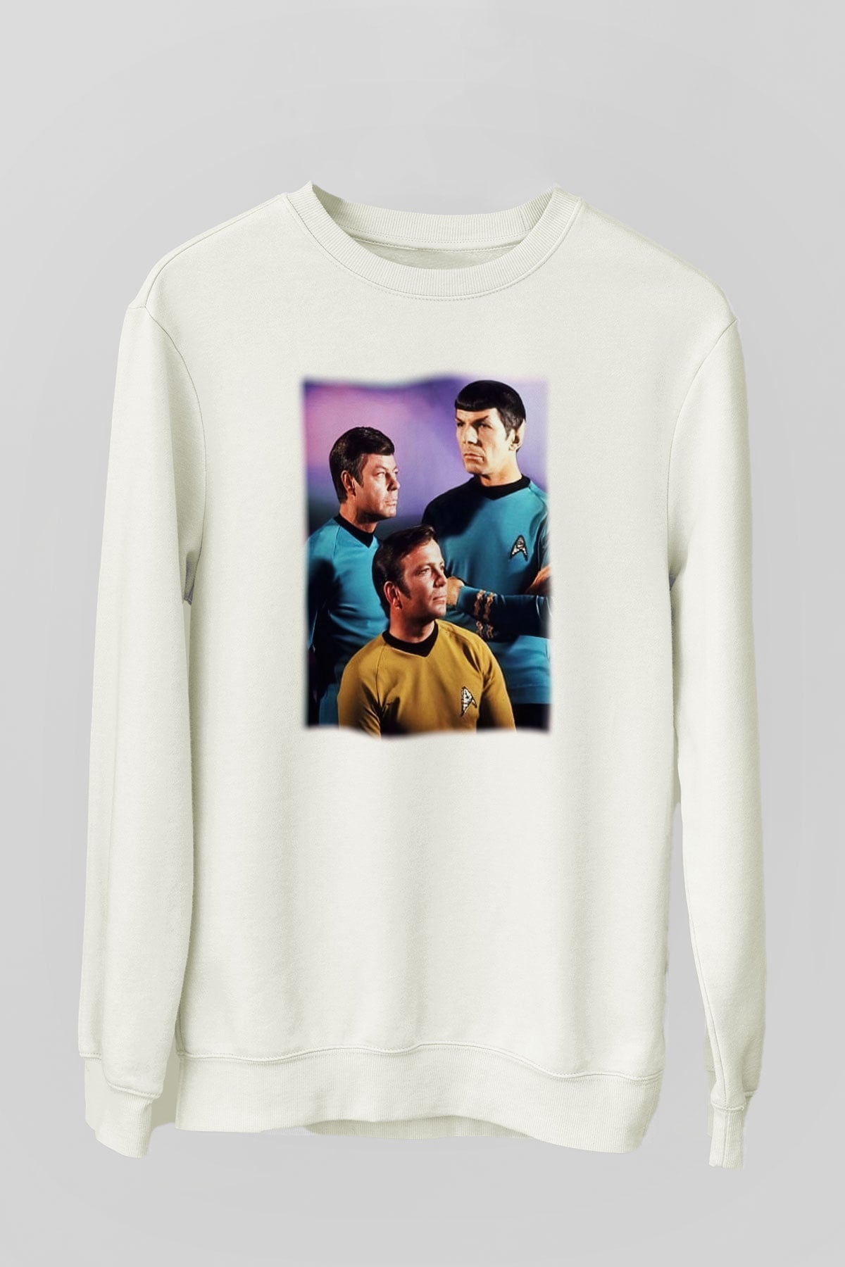 Star Trek Beyaz Unisex Sweatshirt