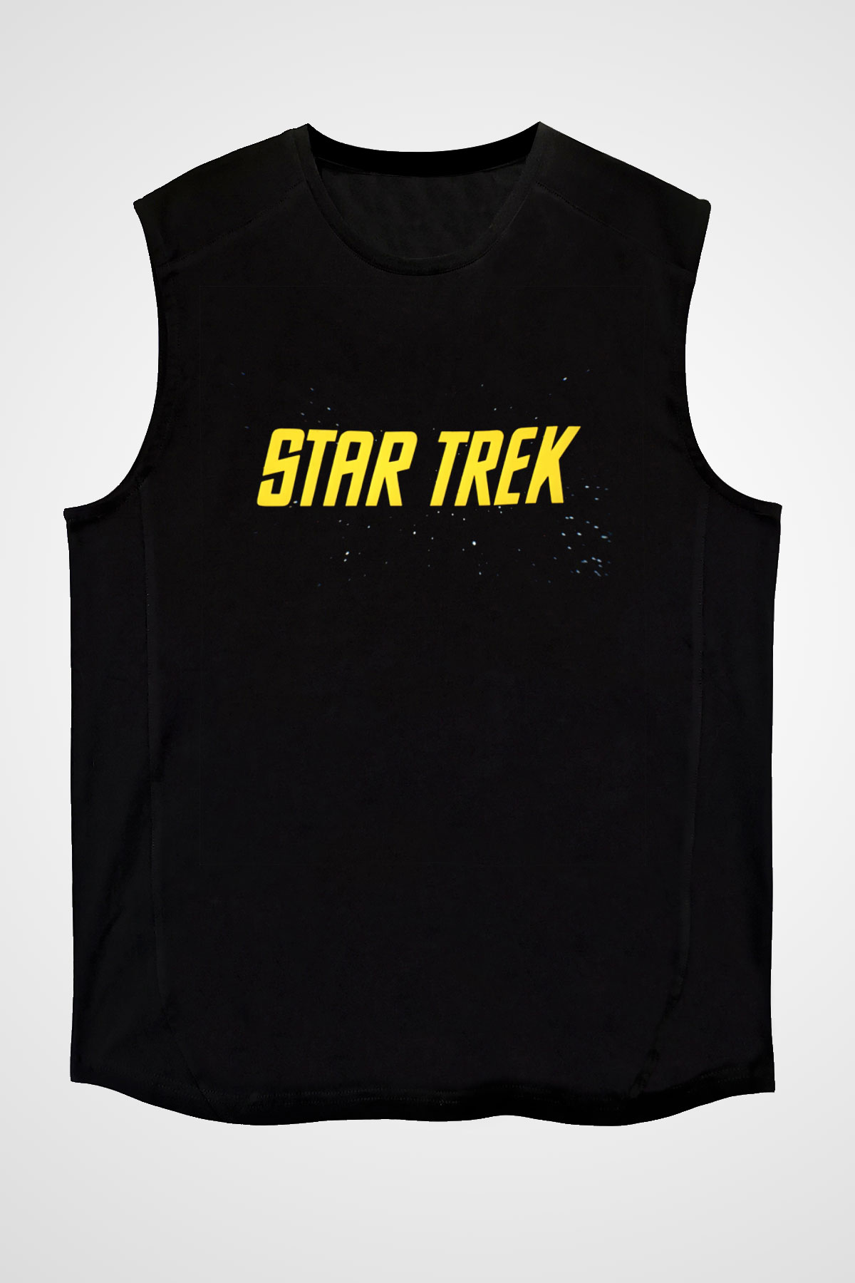 Star Trek Siyah Unisex Kolsuz Tişört