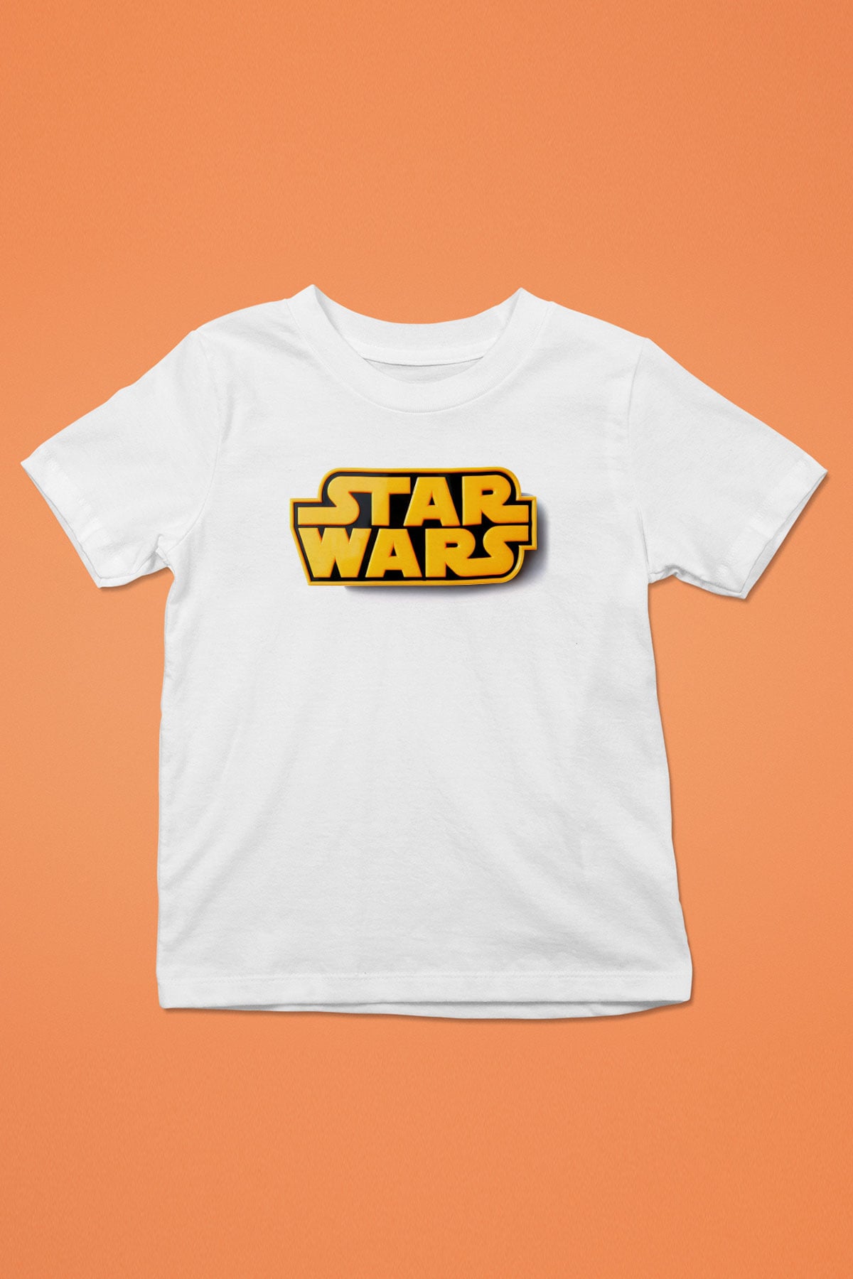 Star Wars Baskılı Beyaz Unisex Çocuk Tişört