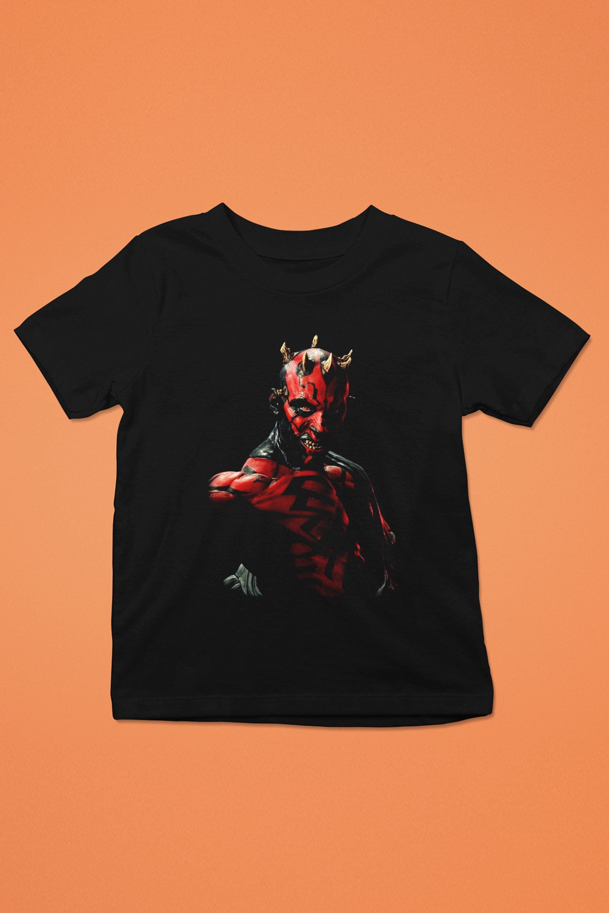 Star Wars Baskılı Siyah Unisex Çocuk Tişört