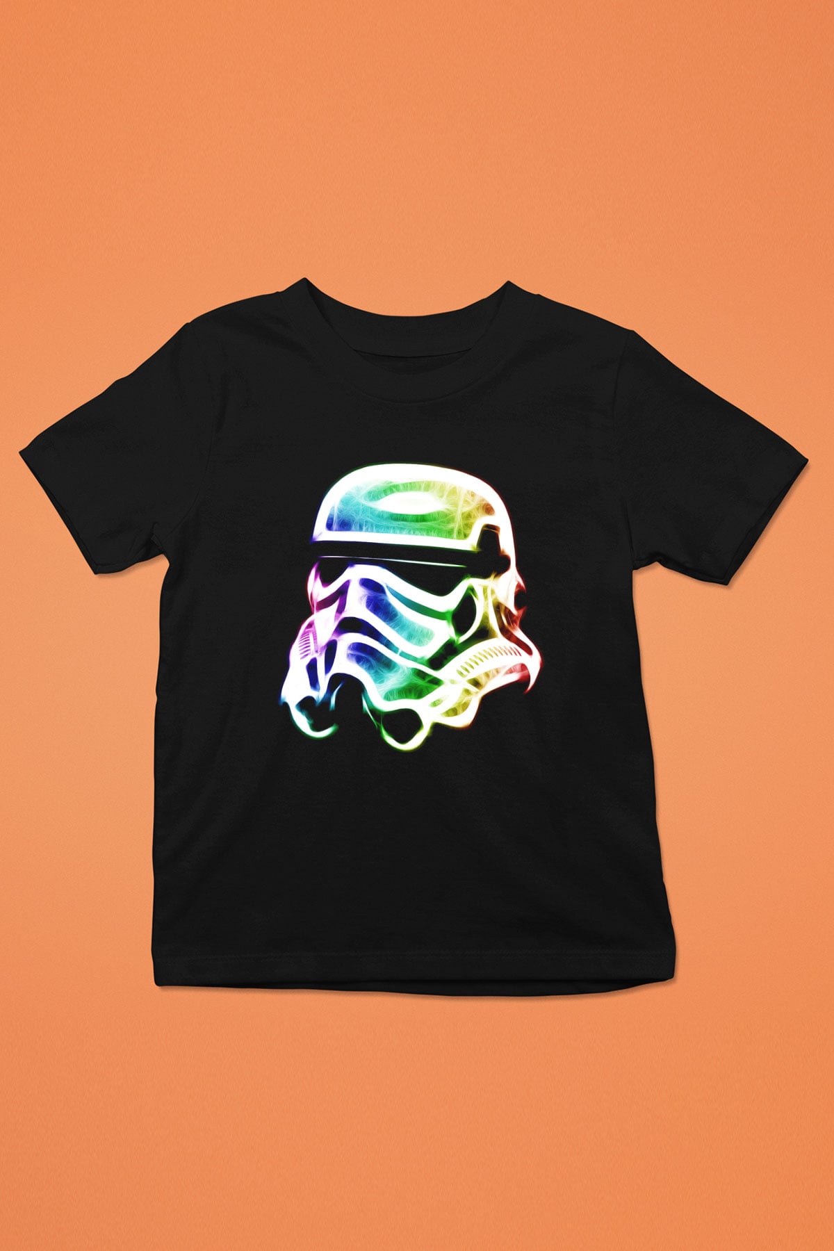 Star Wars Baskılı Siyah Unisex Çocuk Tişört