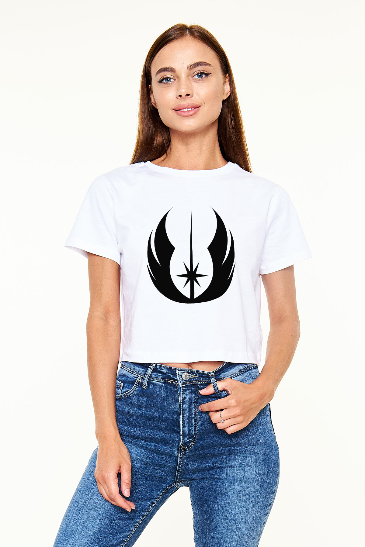 Star Wars Beyaz Croptop Tişört
