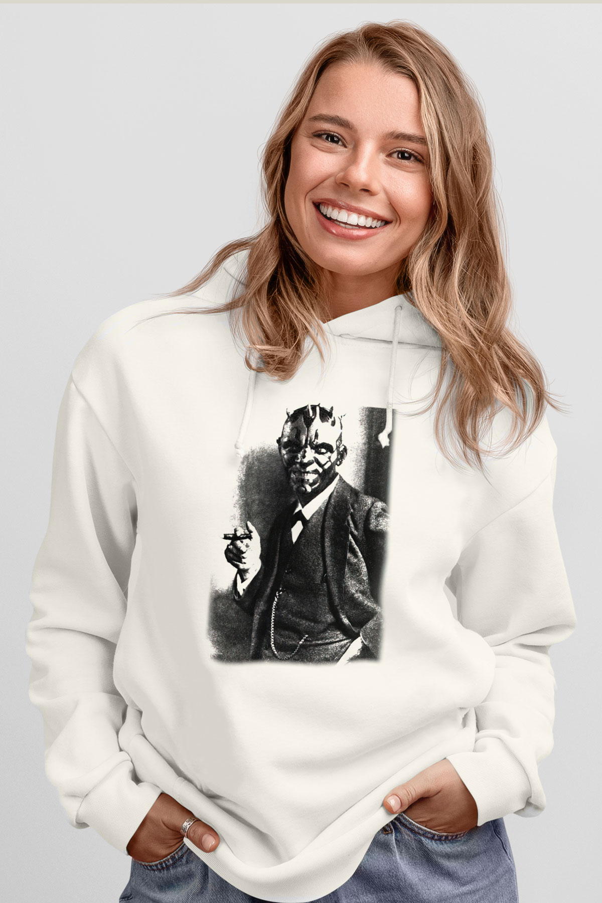 Star Wars Beyaz Unisex Hoodie