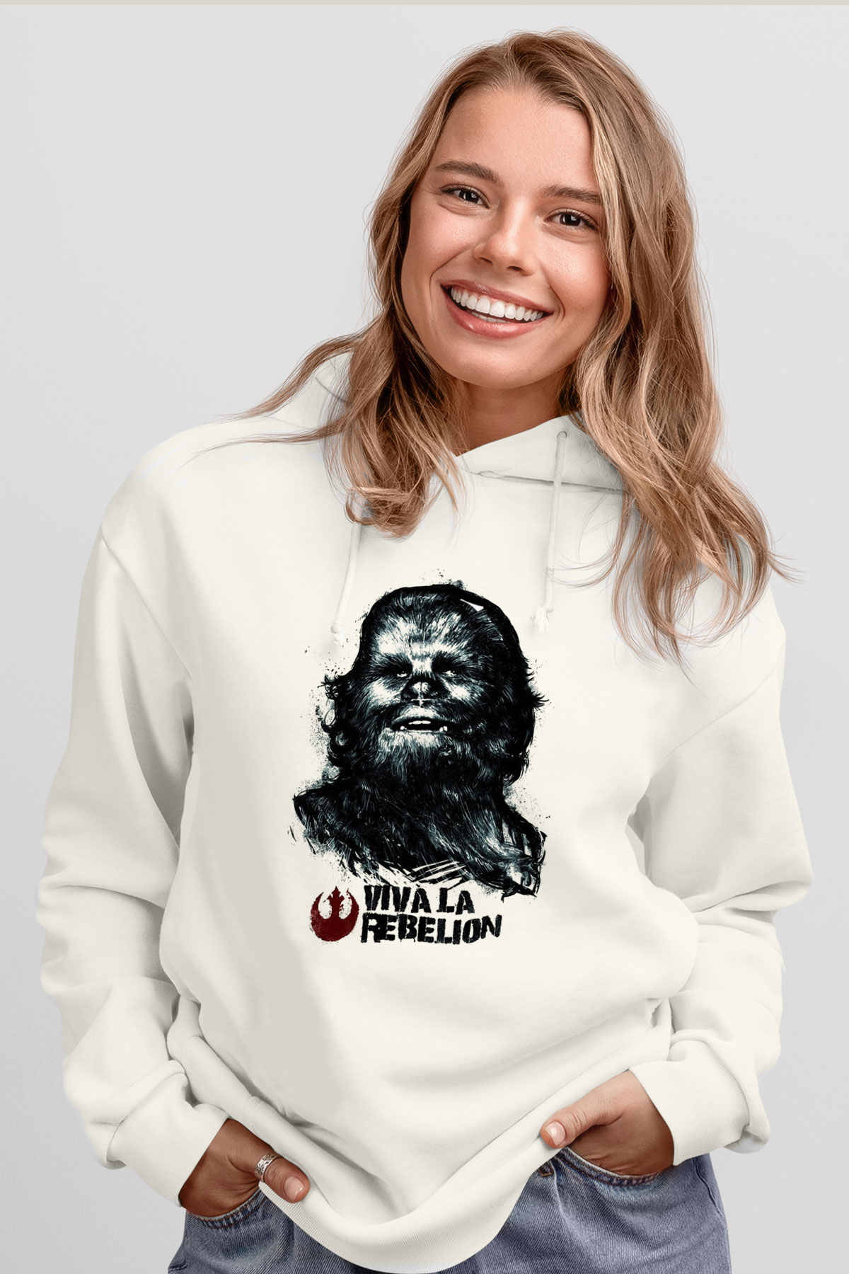 Star Wars Beyaz Unisex Hoodie
