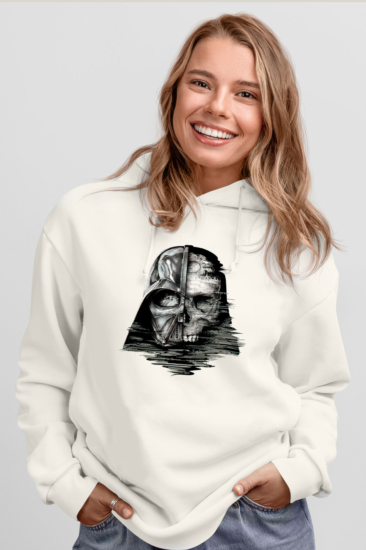 Star Wars Beyaz Unisex Hoodie