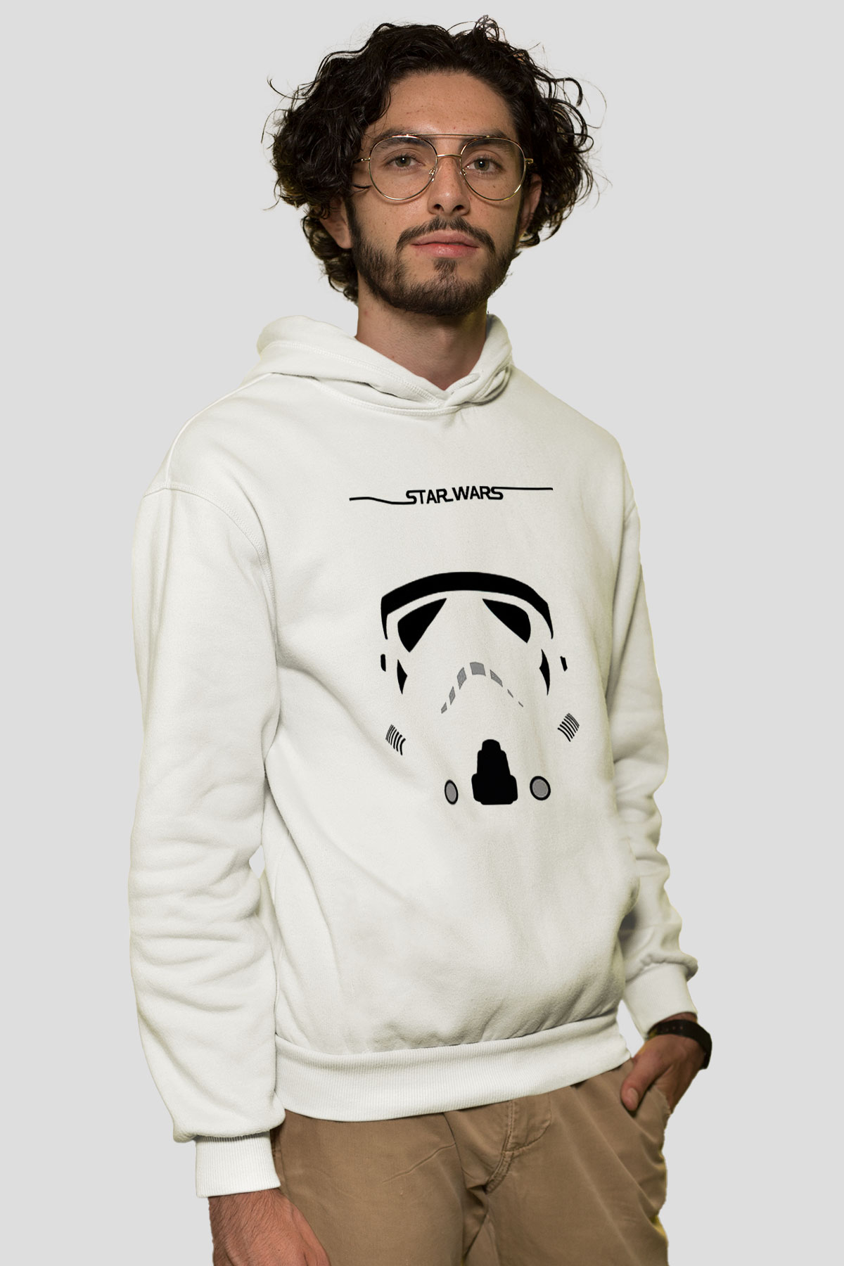 Star Wars Beyaz Unisex Hoodie