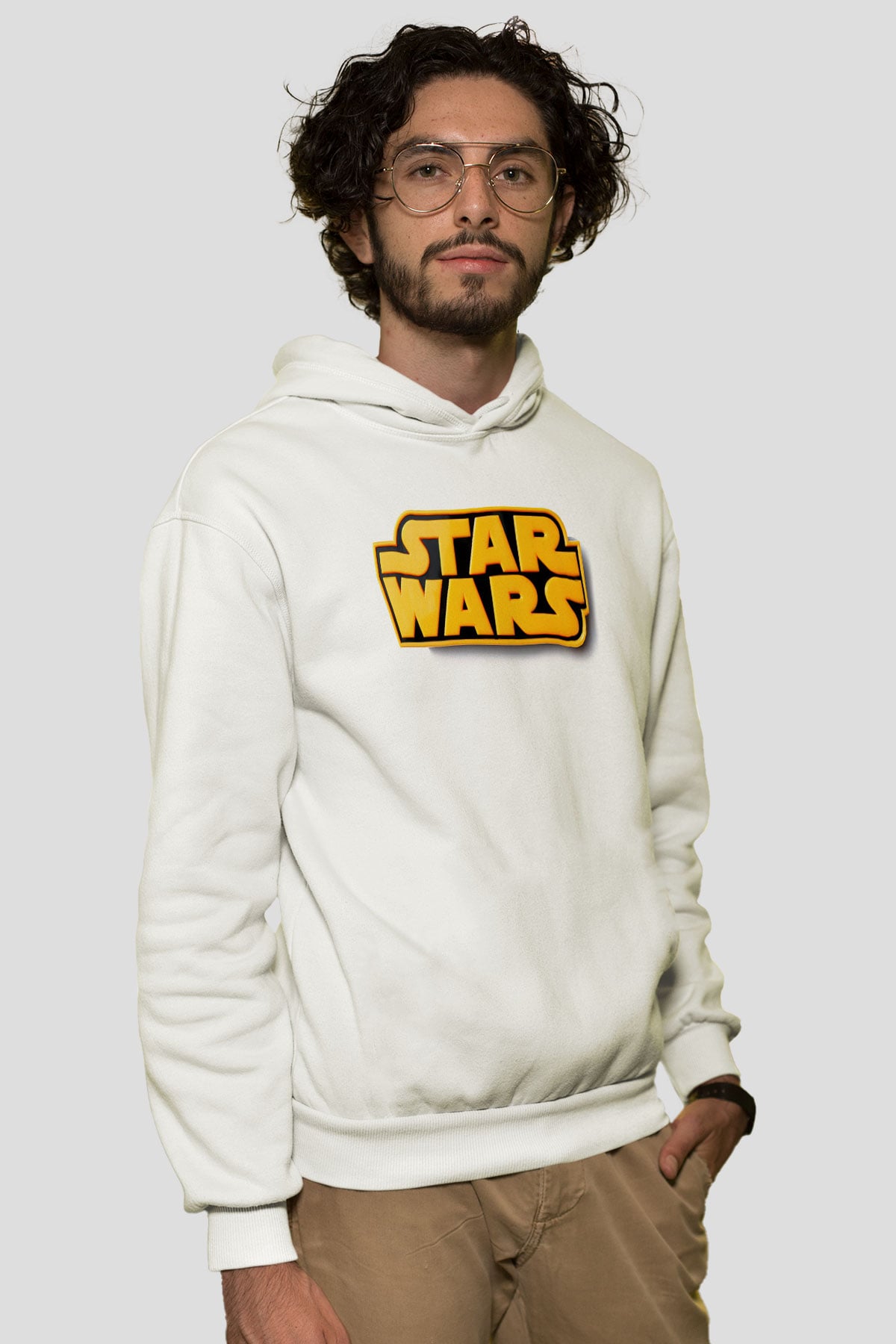 Star Wars Beyaz Unisex Hoodie