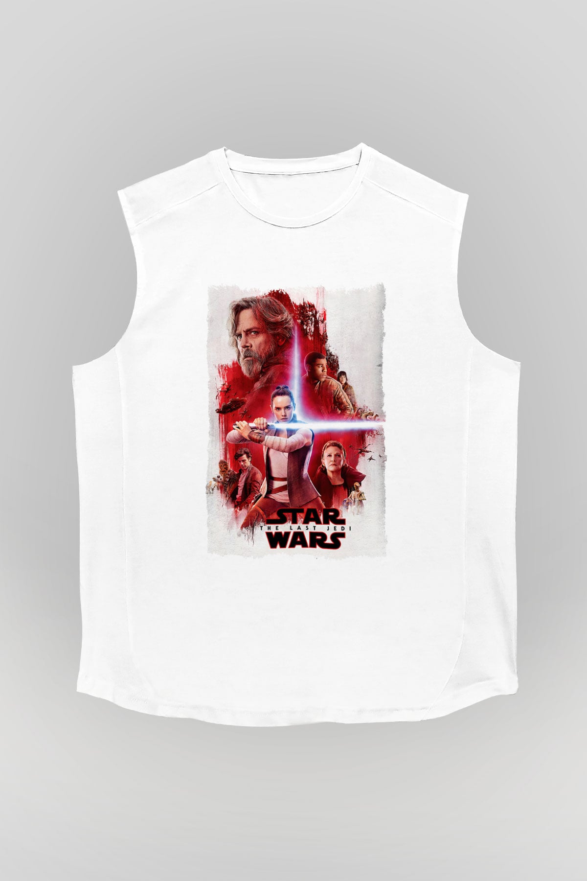 Star Wars Beyaz Unisex Kolsuz Tişört