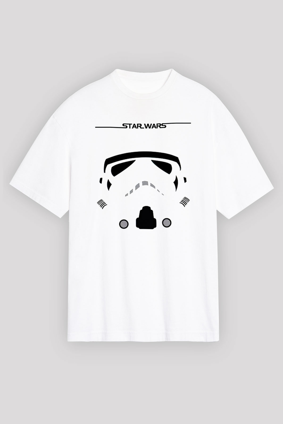 Star Wars Beyaz Unisex Oversize Tişört T-Shirt