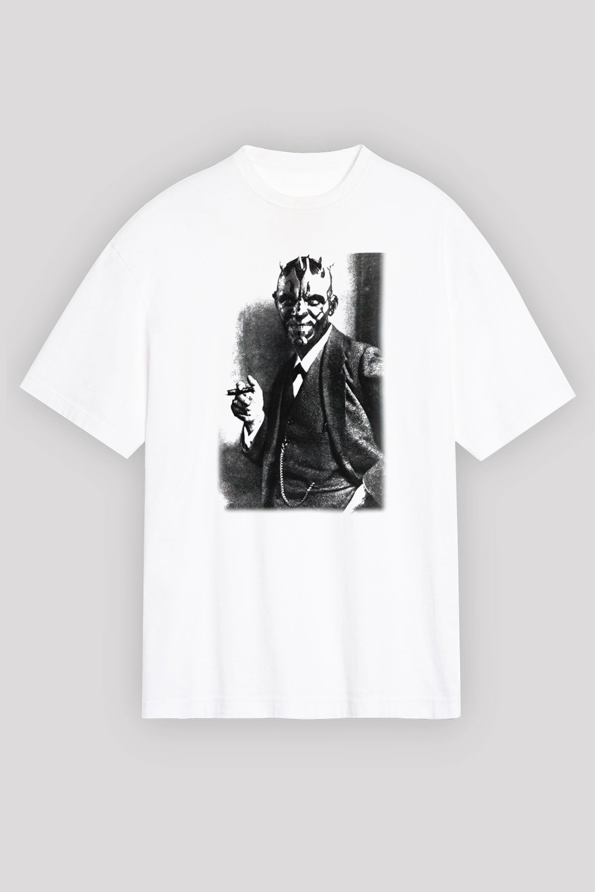 Star Wars Beyaz Unisex Oversize Tişört T-Shirt