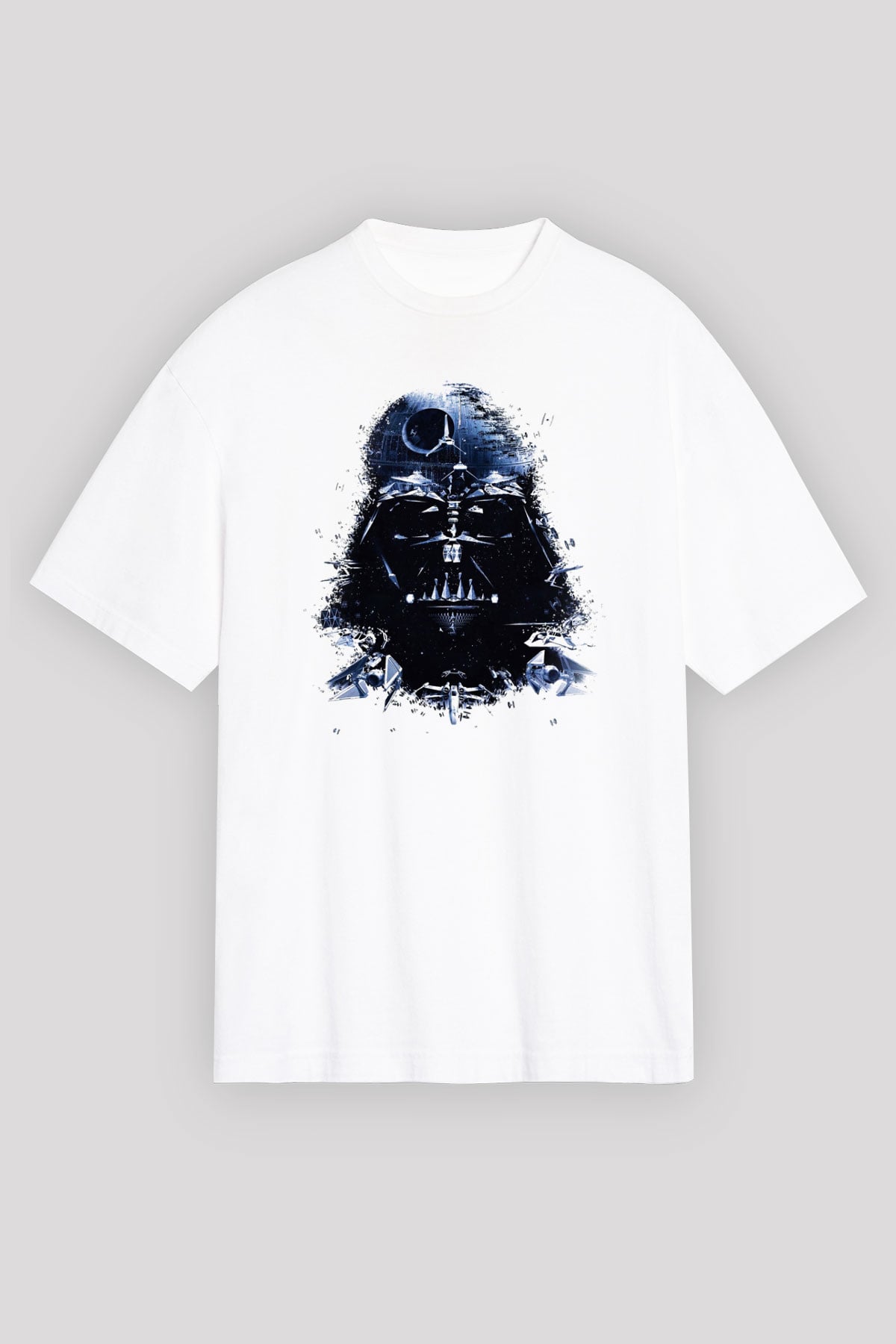 Star Wars Beyaz Unisex Oversize Tişört T-Shirt