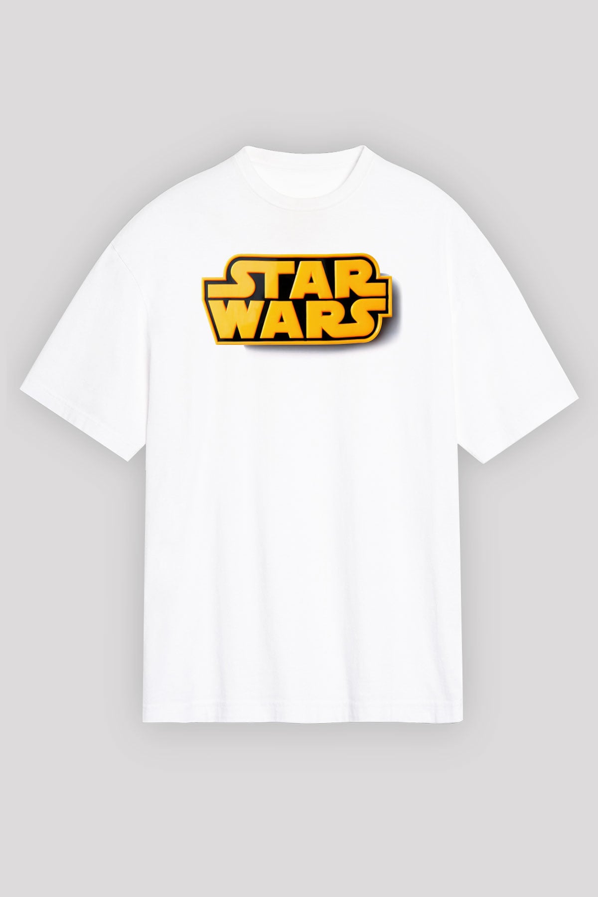 Star Wars Beyaz Unisex Oversize Tişört T-Shirt