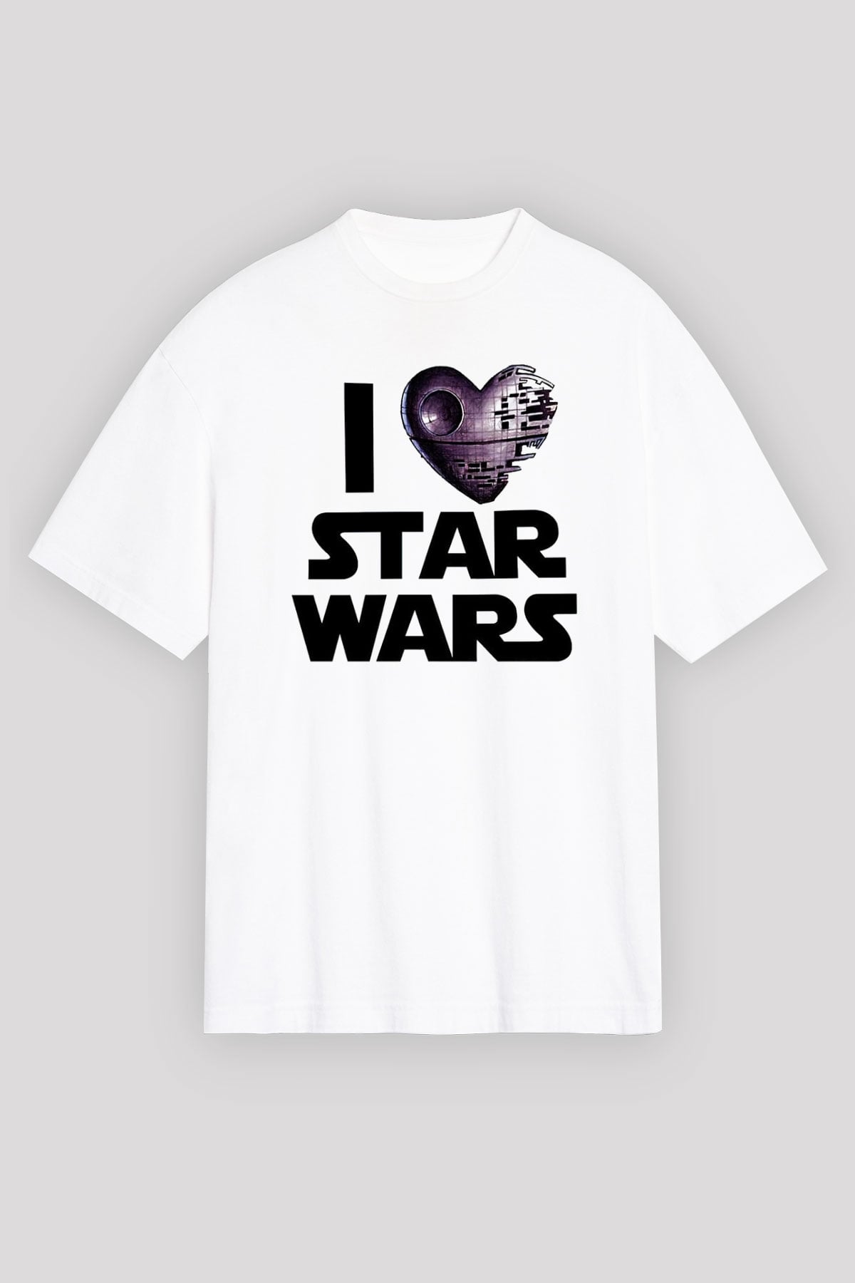 Star Wars Beyaz Unisex Oversize Tişört T-Shirt