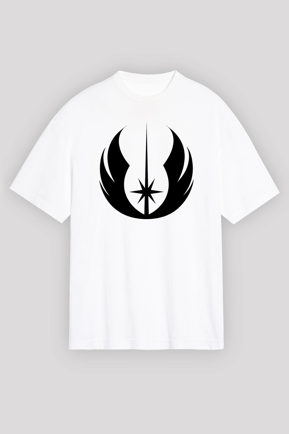 Star Wars Beyaz Unisex Oversize Tişört T-Shirt