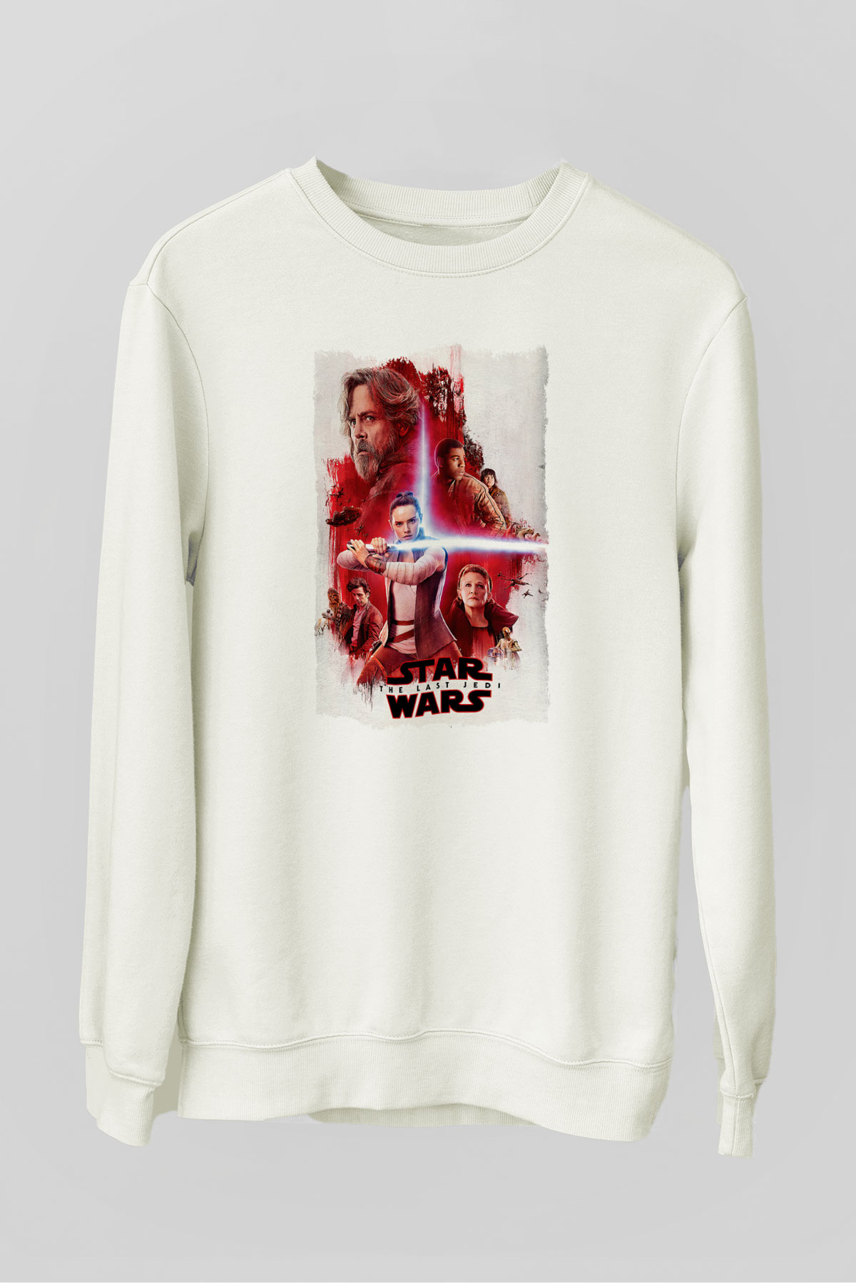 Star Wars Beyaz Unisex Sweatshirt