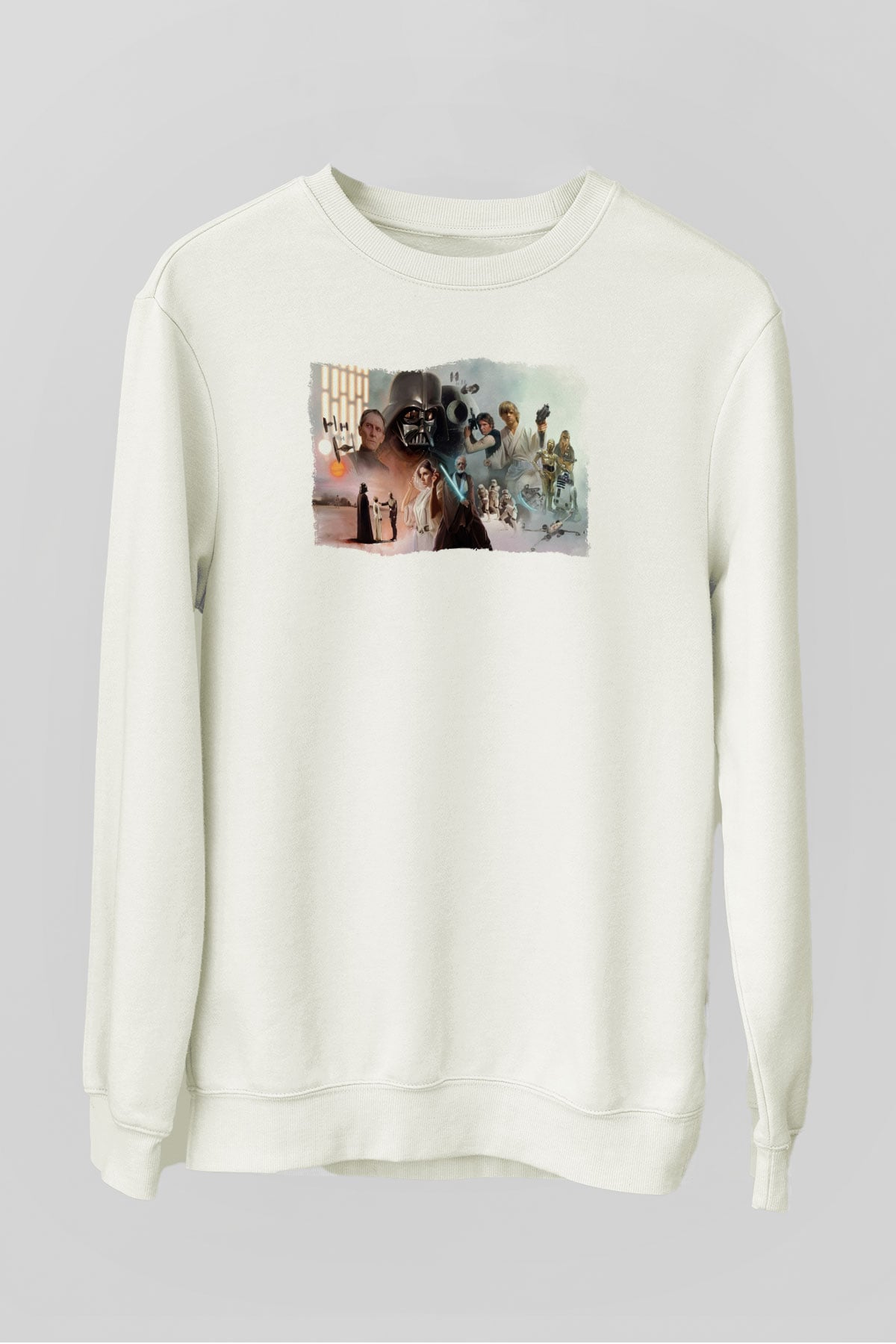 Star Wars Beyaz Unisex Sweatshirt