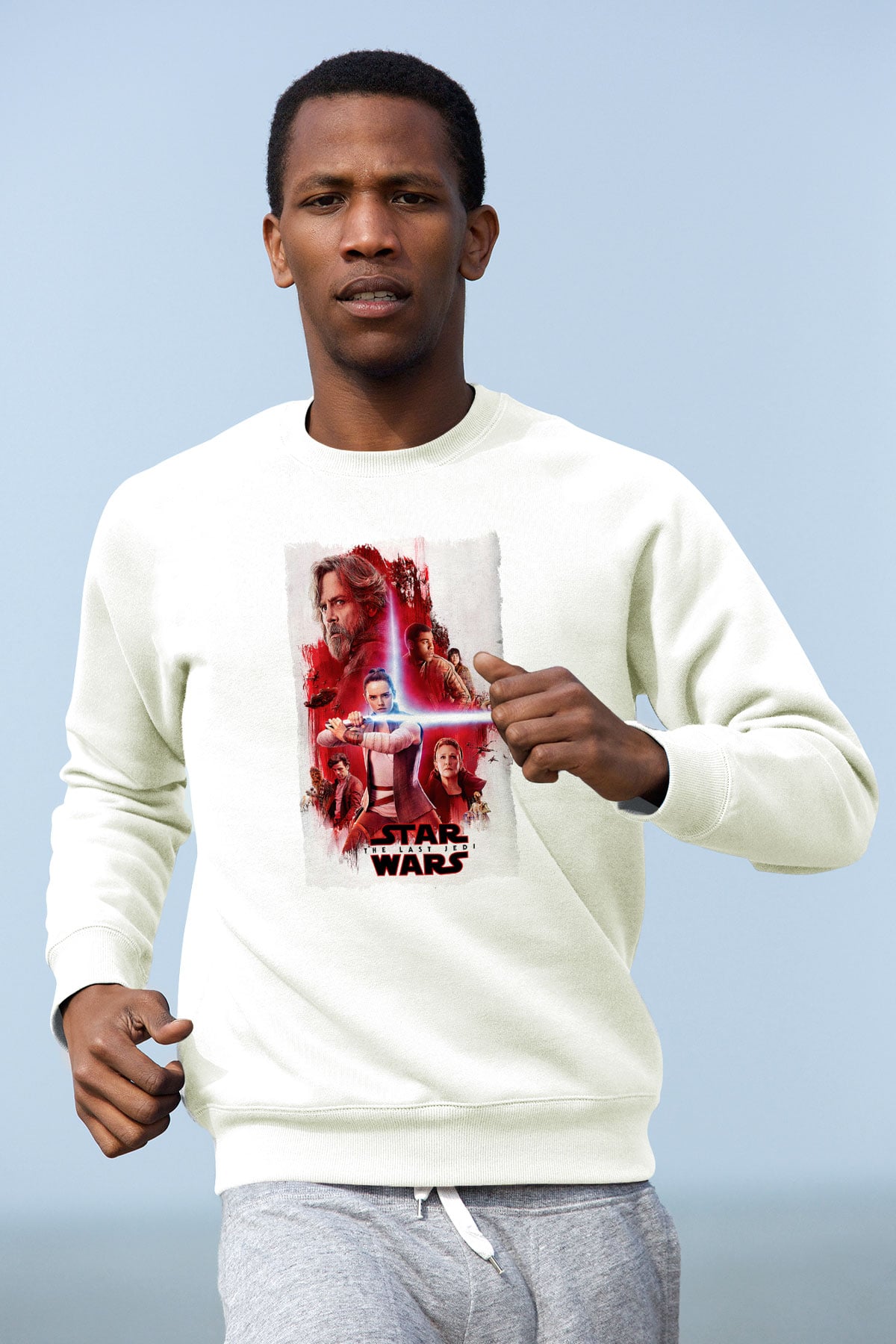 Star Wars Beyaz Unisex Sweatshirt