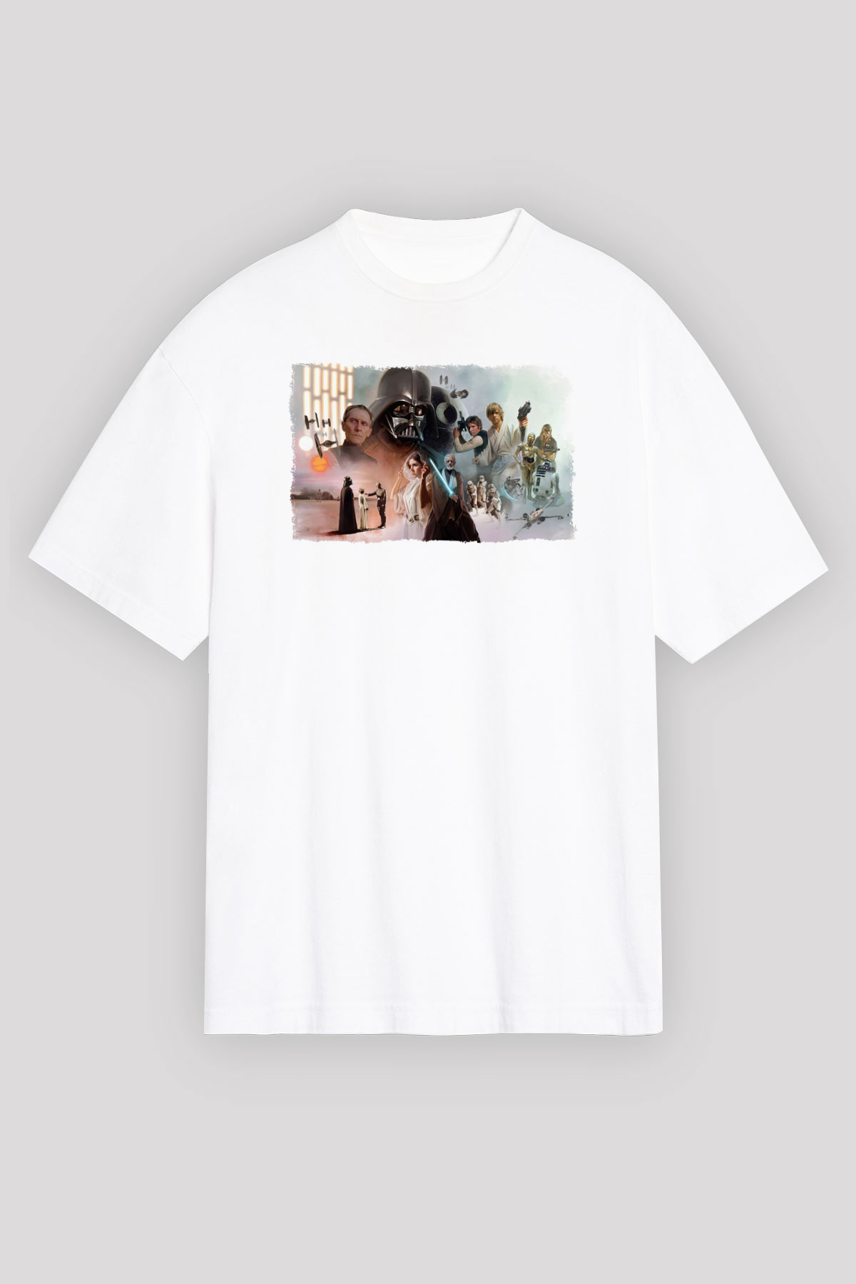 Star Wars Beyaz Unisex Tişört T-Shirt