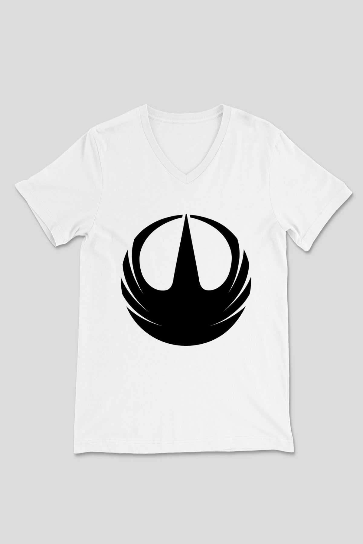 Star Wars Beyaz Unisex V Yaka Tişört T-Shirt