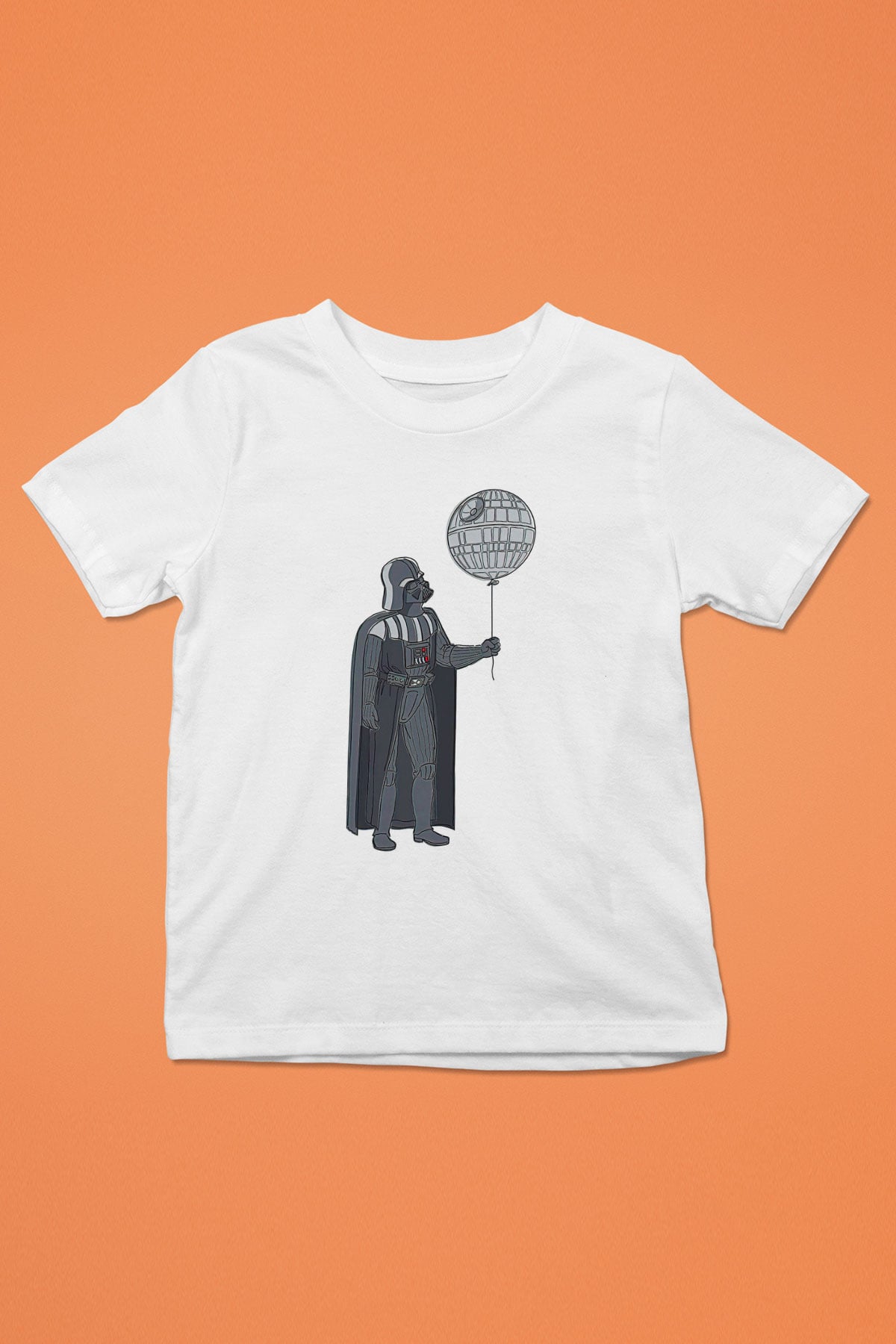 Star Wars (Dart Vader) Baskılı Beyaz Unisex Beyaz Çocuk Tişört - Tshirt
