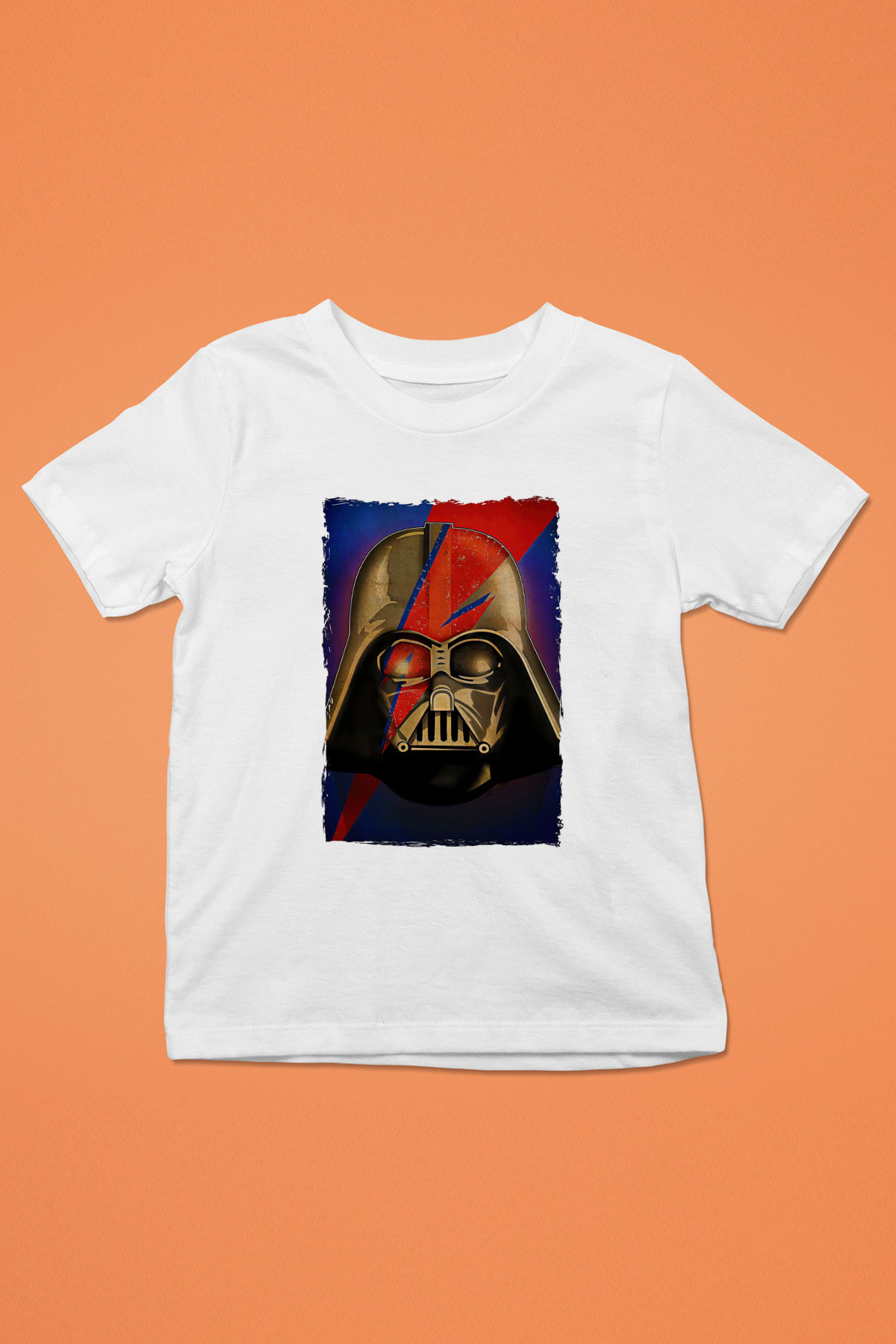 Star Wars (Dart Vader) Baskılı Beyaz Unisex Beyaz Çocuk Tişört - Tshirt