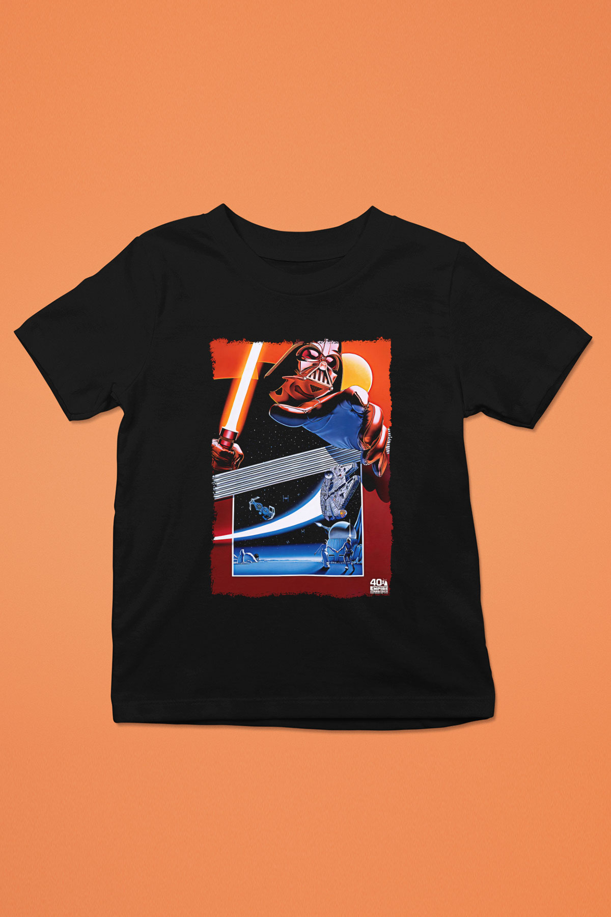 Star Wars (Dart Vader) Baskılı Unisex Siyah Çocuk Tişört - Tshirt