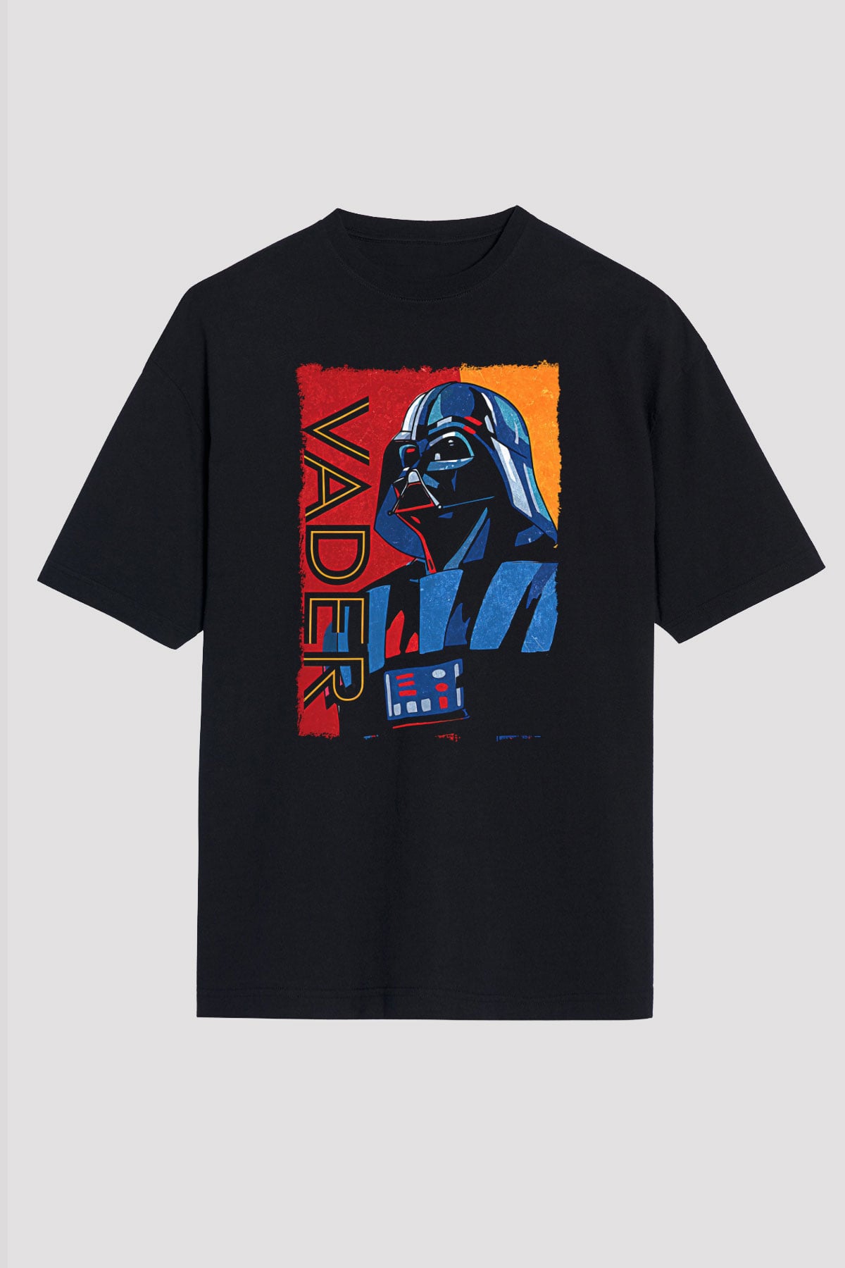 Star Wars (Dart Vader) Baskılı Unisex Siyah Oversize Tişört - Tshirt