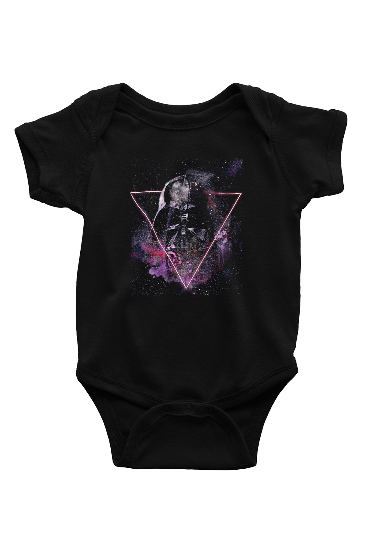 Star Wars (Dart Vader) Baskılı Unisex Siyah Bebek Body - Zıbın
