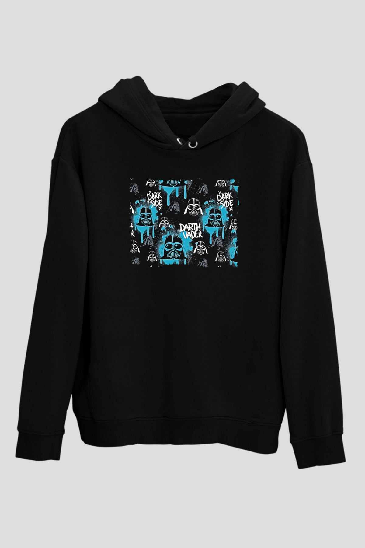 Star Wars (Dart Vader) Baskılı Unisex Siyah Hoodie