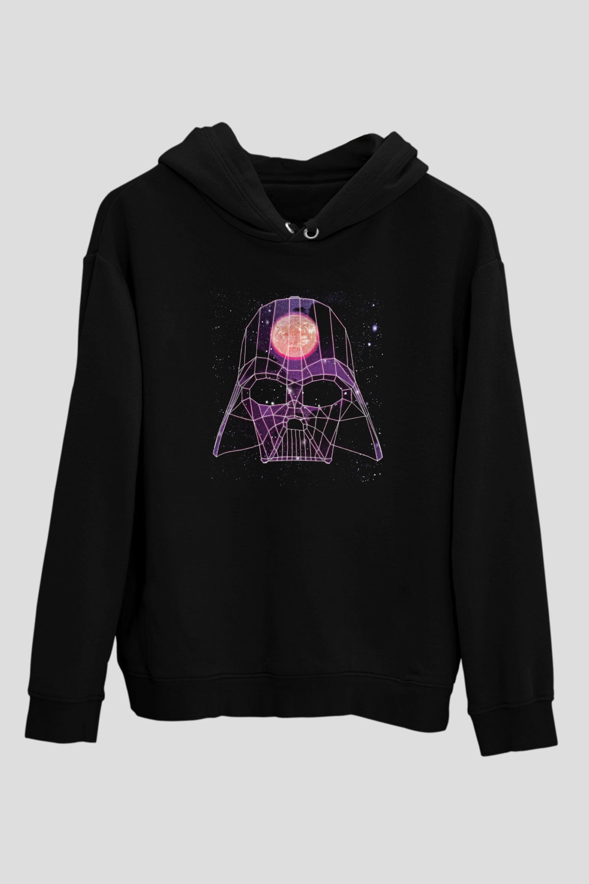 Star Wars (Dart Vader) Baskılı Unisex Siyah Hoodie