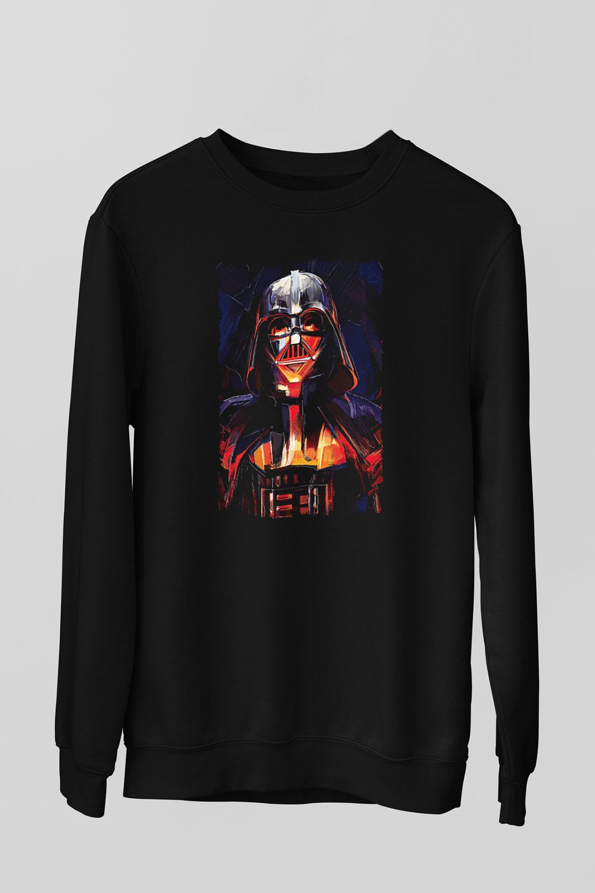 Star Wars (Dart Vader) Baskılı Unisex Siyah Sweatshirt