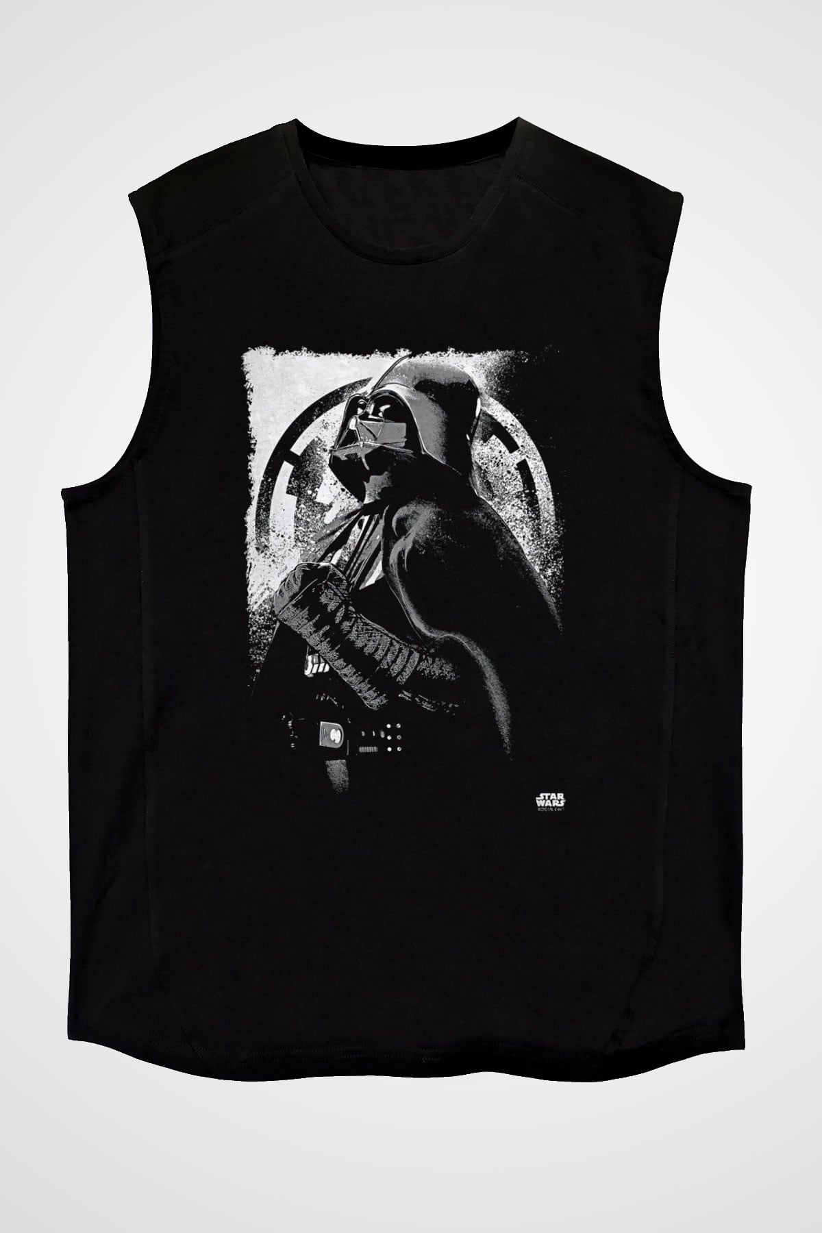 Star Wars (Dart Vader) Baskılı Unisex Siyah Kolsuz Tişört - Tshirt