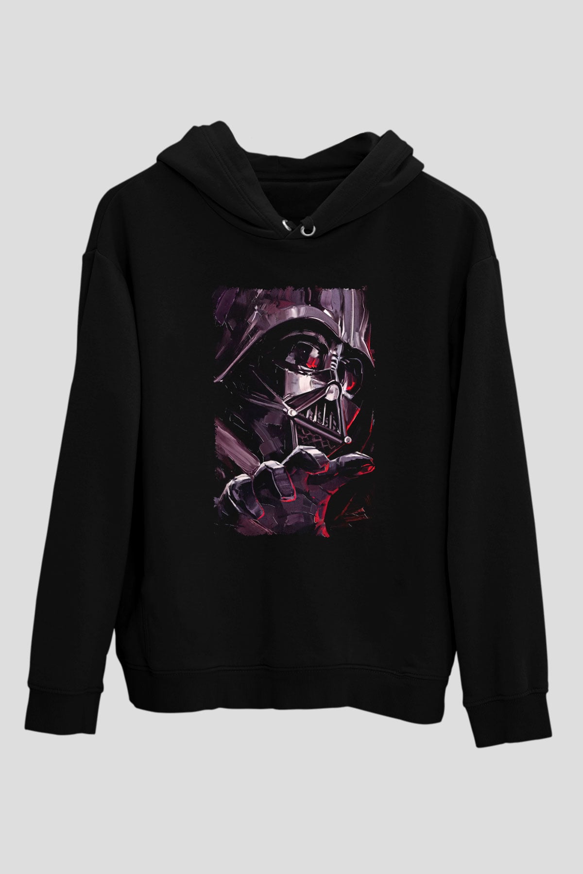 Star Wars (Dart Vader) Baskılı Unisex Siyah Hoodie