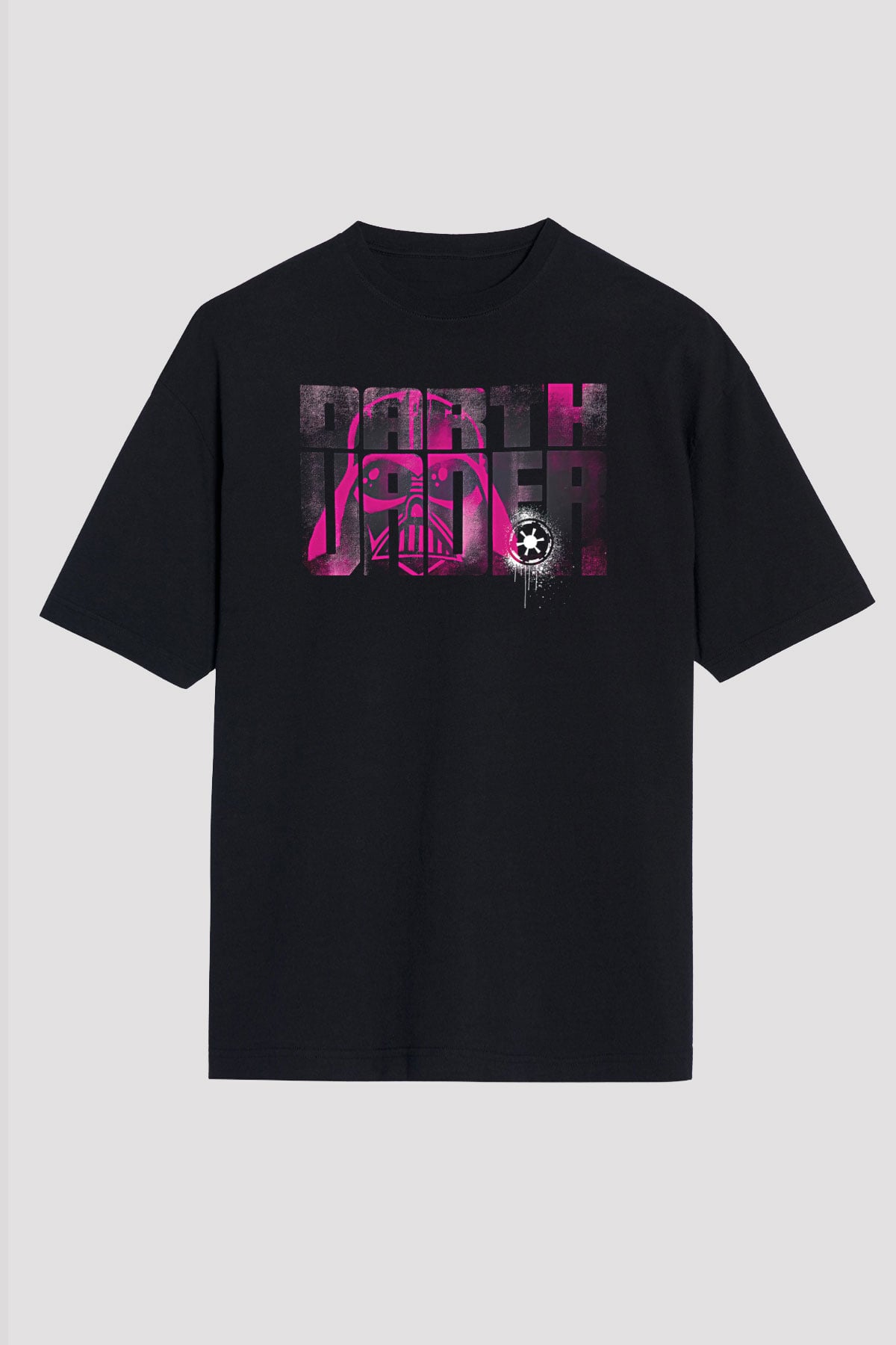 Star Wars (Dart Vader) Baskılı Unisex Siyah Oversize Tişört - Tshirt