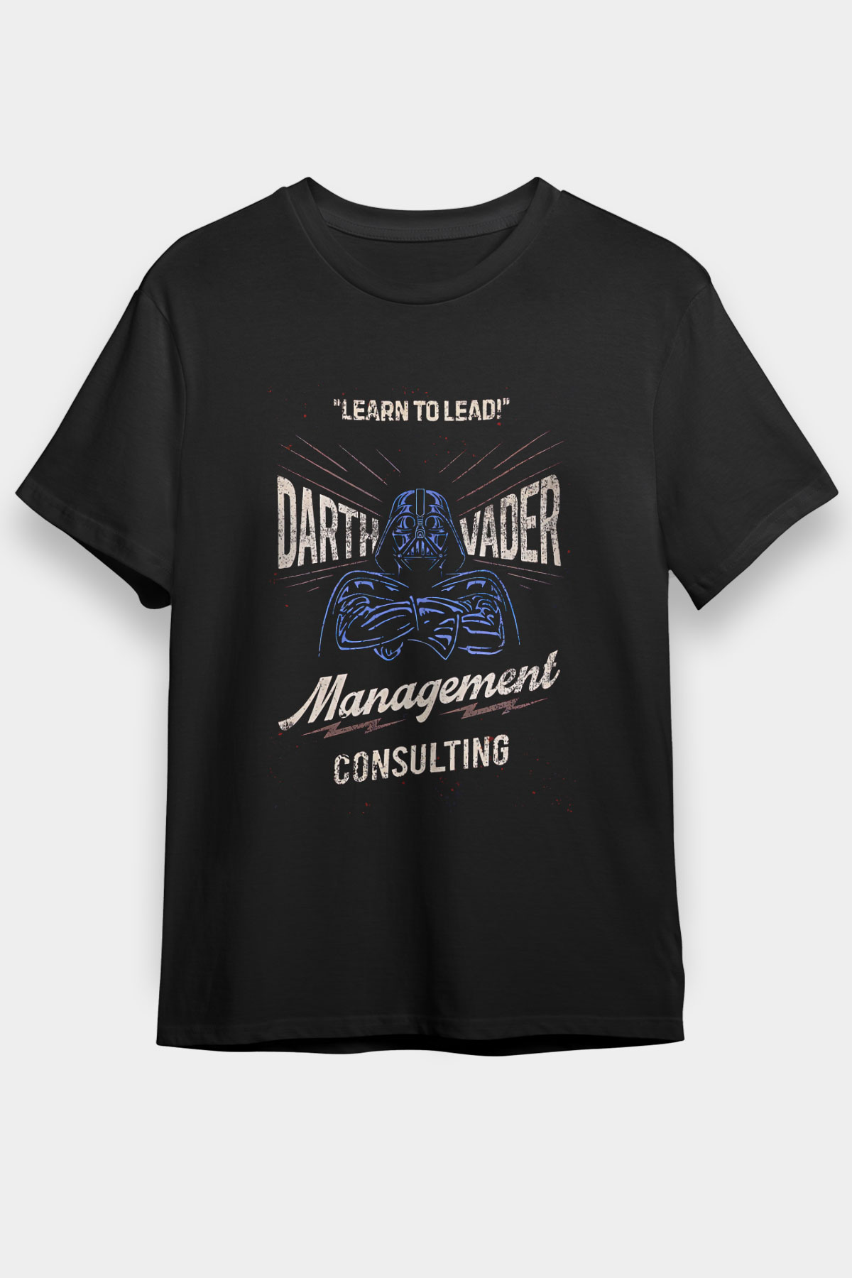 Star Wars (Dart Vader) Baskılı Unisex Siyah Tişört - Tshirt
