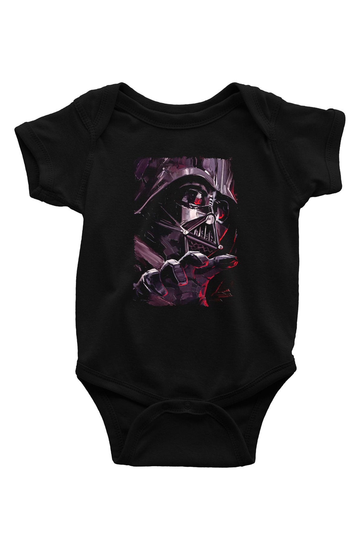 Star Wars (Dart Vader) Baskılı Unisex Siyah Bebek Body - Zıbın
