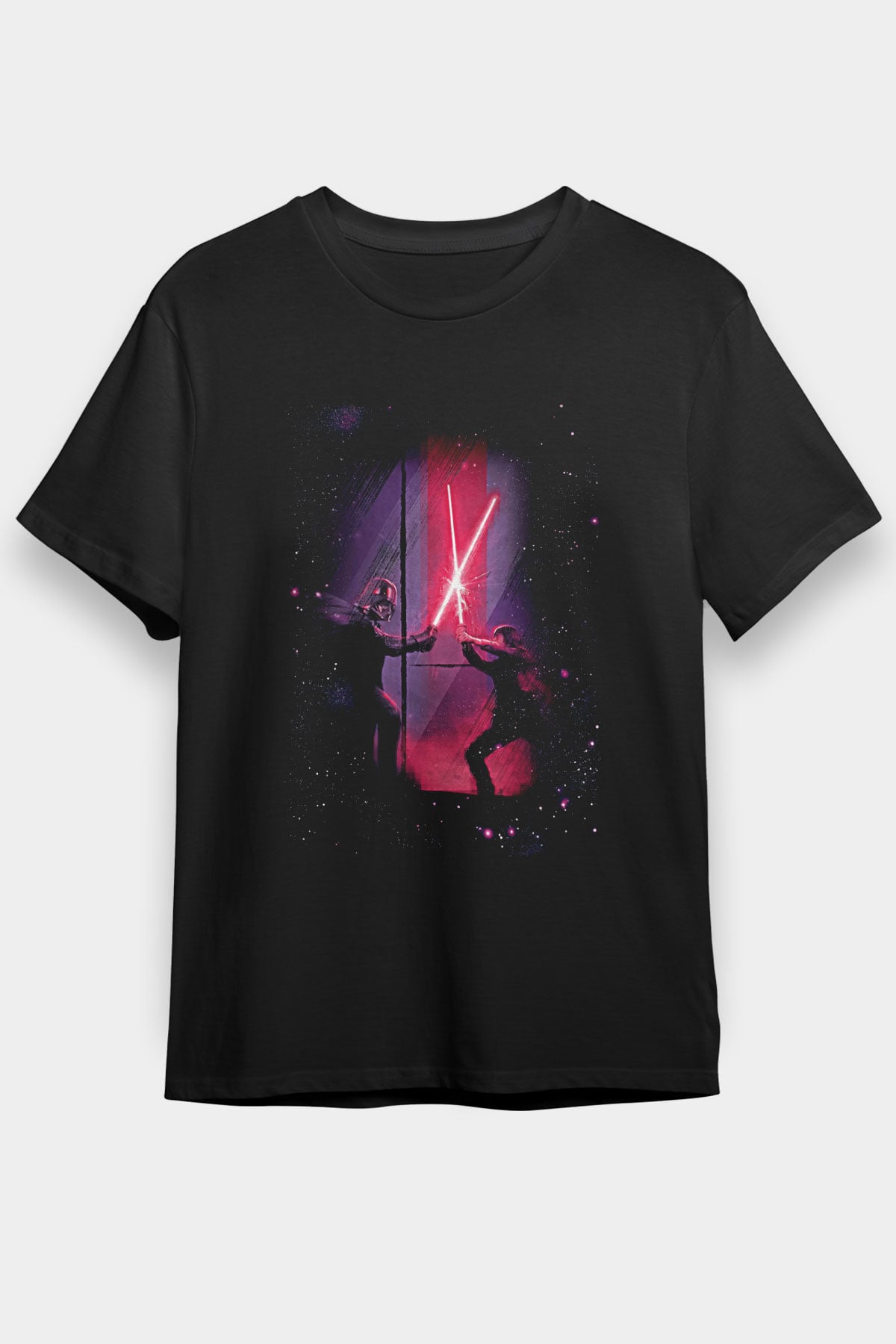 Star Wars (Dart Vader) Baskılı Unisex Siyah Tişört - Tshirt