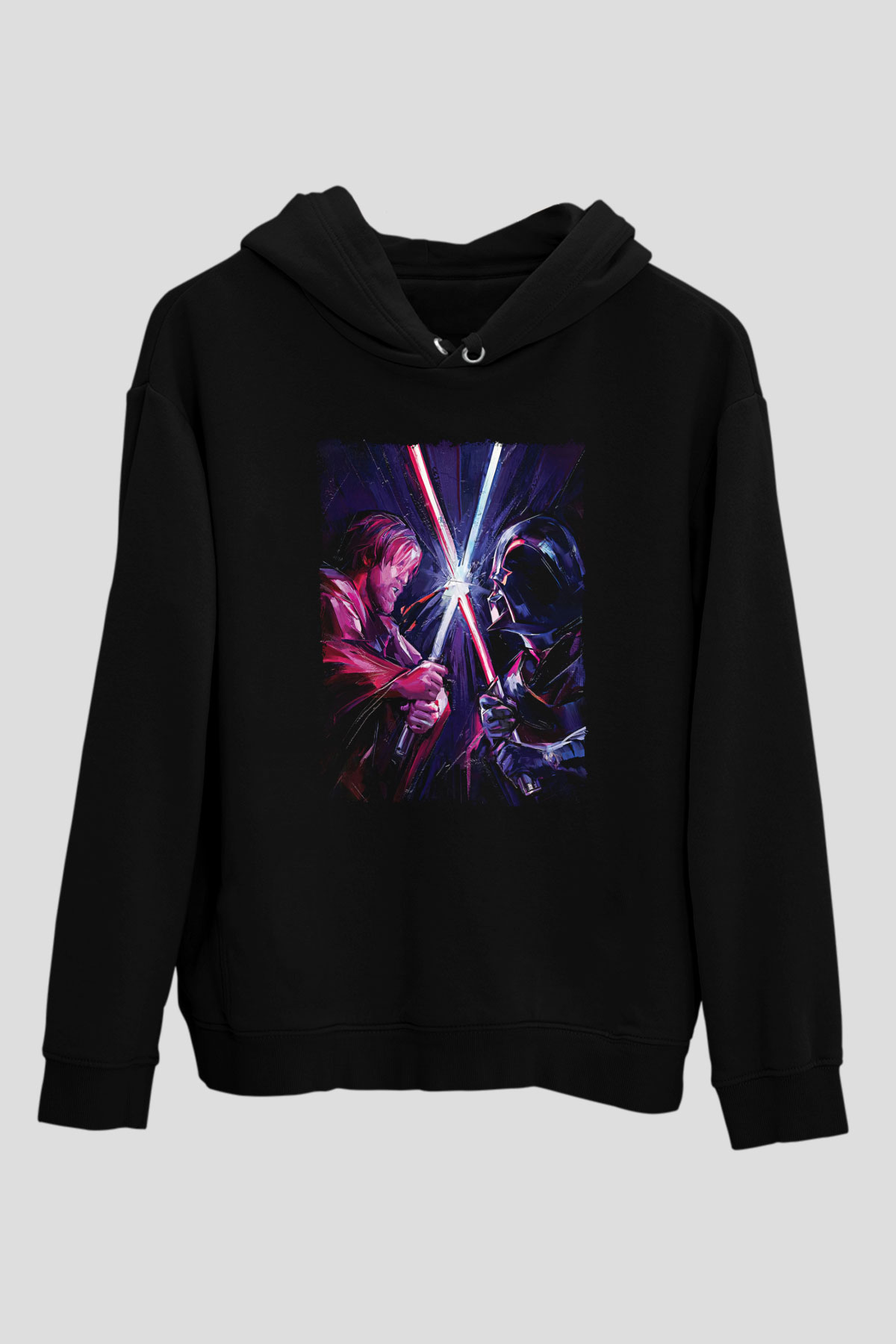 Star Wars (Dart Vader) Baskılı Unisex Siyah Hoodie