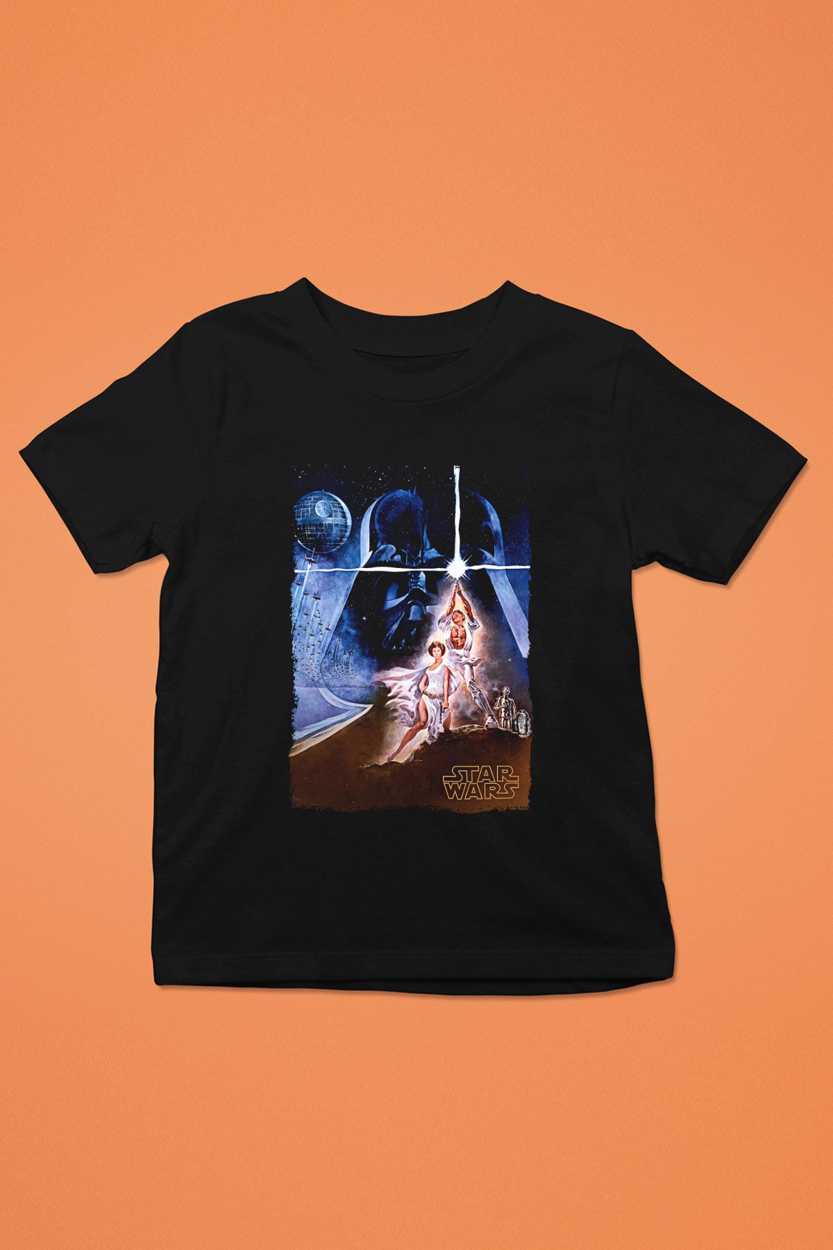 Star Wars (Dart Vader) Baskılı Unisex Siyah Çocuk Tişört - Tshirt