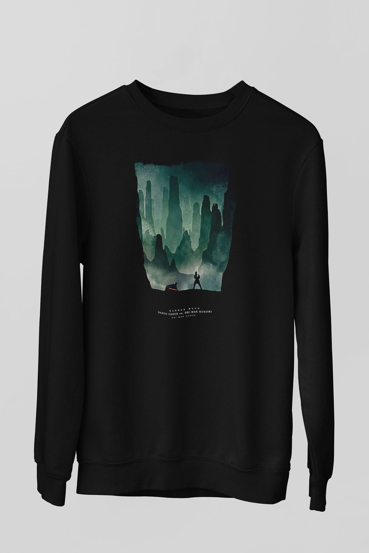 Star Wars (Dart Vader) Baskılı Unisex Siyah Sweatshirt