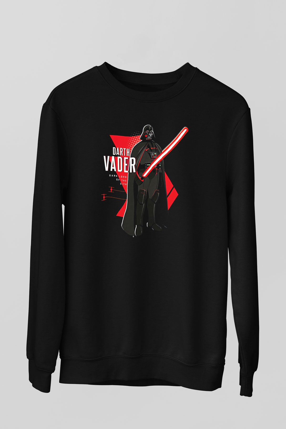 Star Wars (Dart Vader) Baskılı Unisex Siyah Sweatshirt