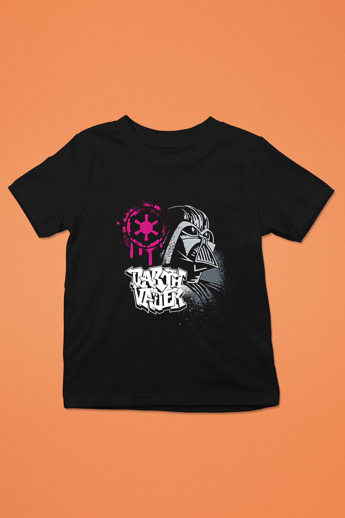 Star Wars (Dart Vader) Baskılı Unisex Siyah Çocuk Tişört - Tshirt