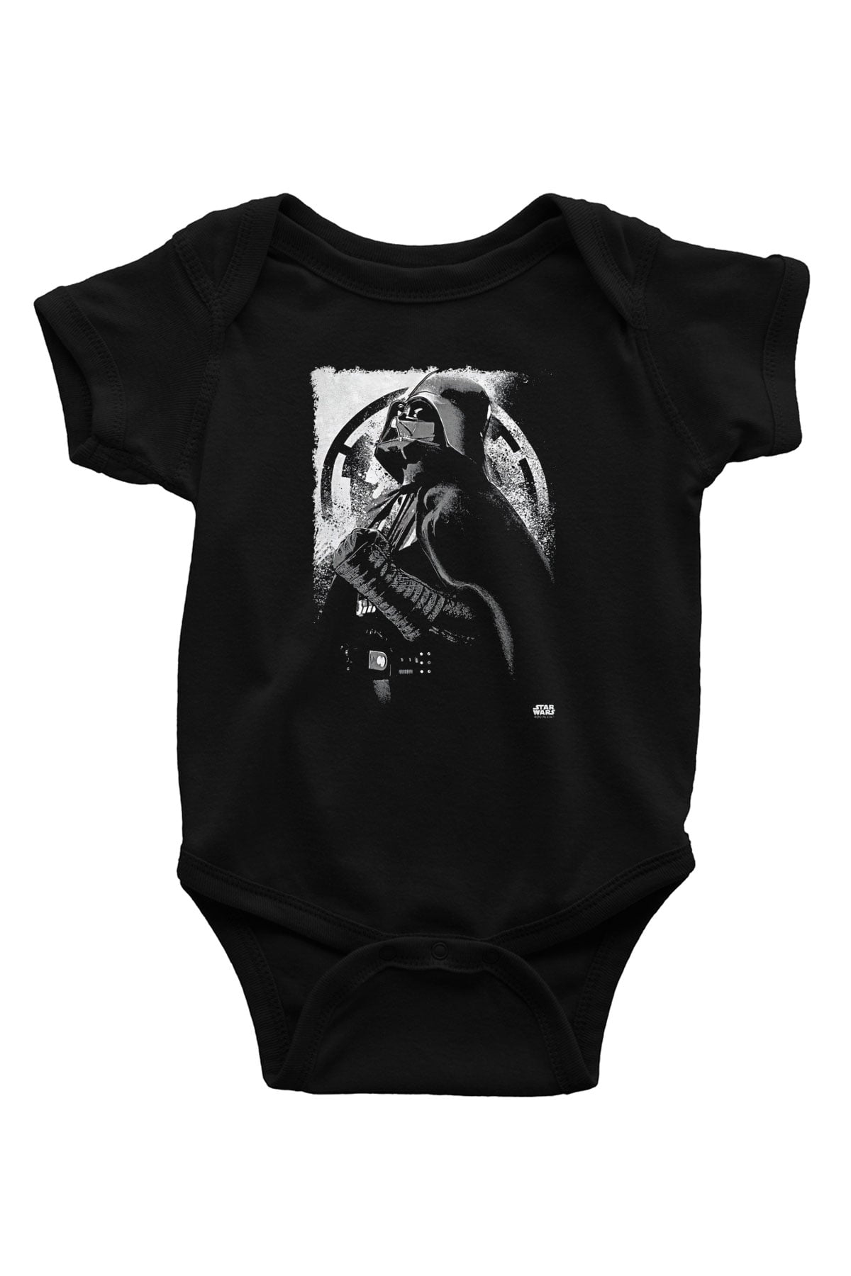 Star Wars (Dart Vader) Baskılı Unisex Siyah Bebek Body - Zıbın