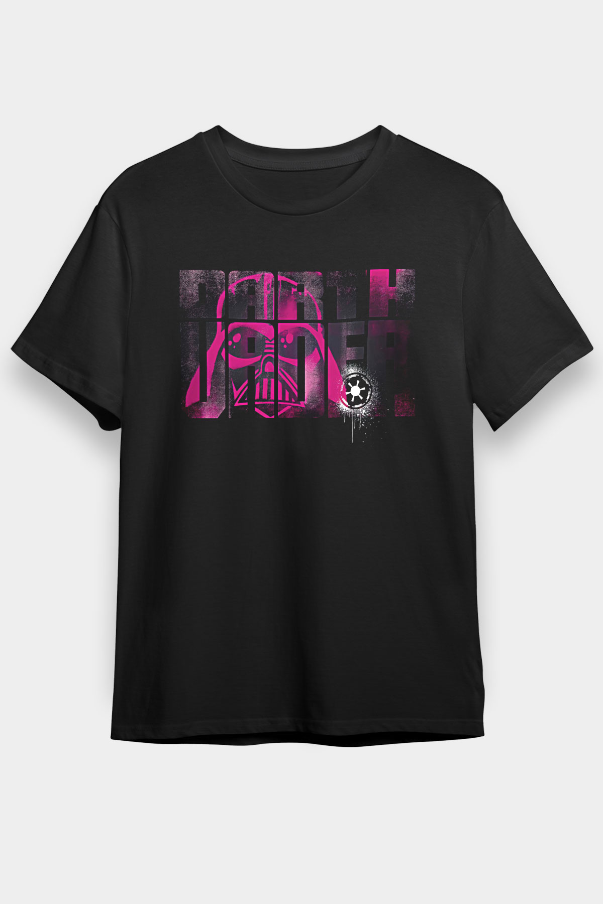 Star Wars (Dart Vader) Baskılı Unisex Siyah Tişört - Tshirt
